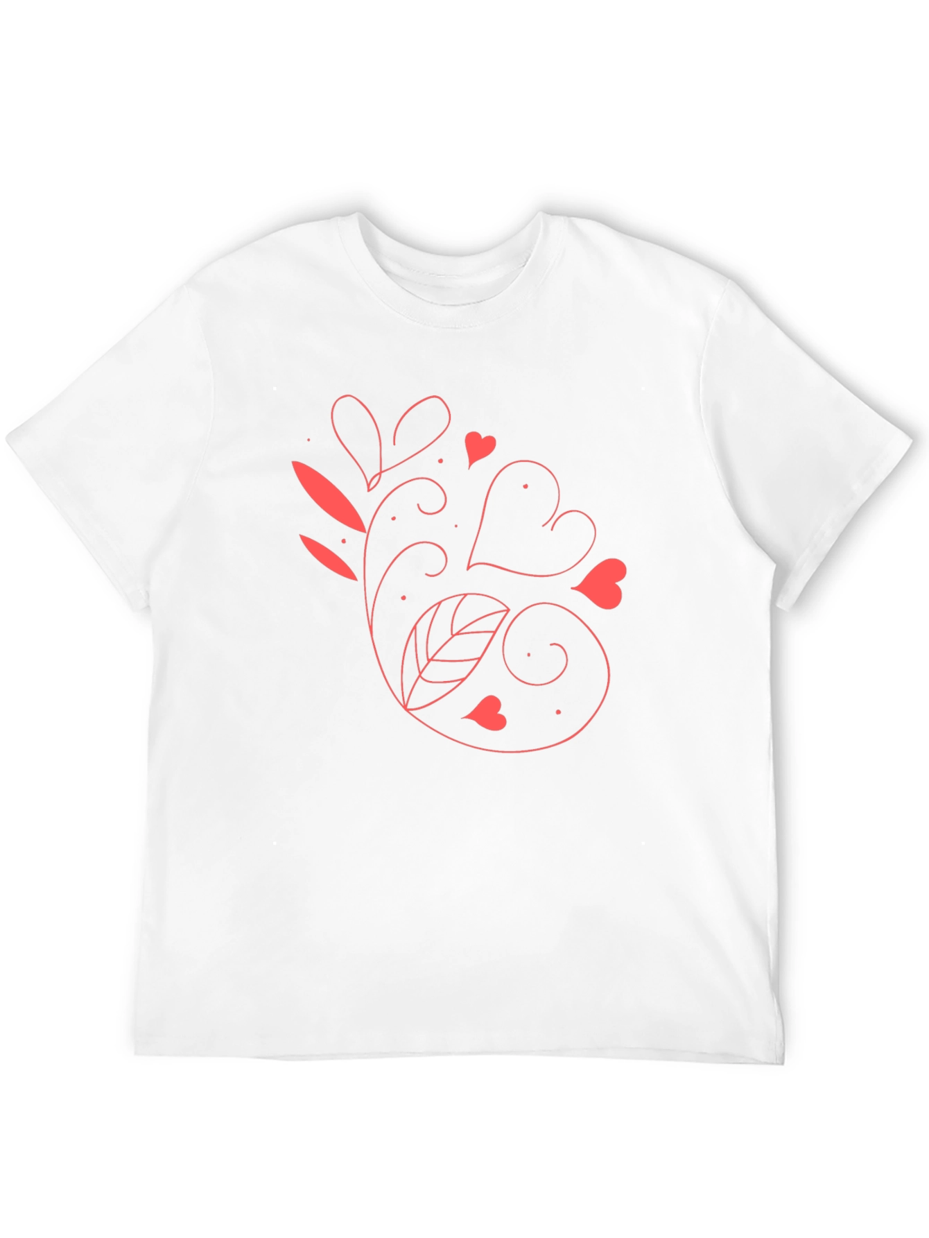 Heart Vine Graphic Black T-Shirt