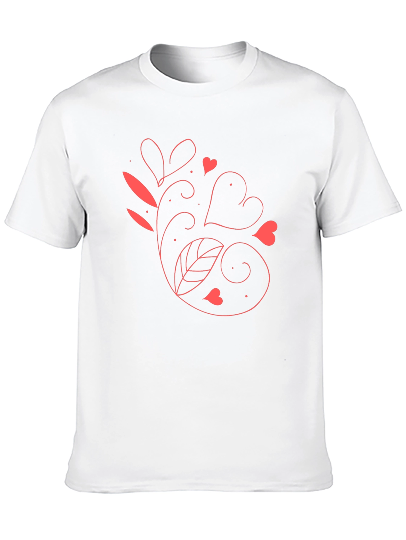 Heart Vine Graphic Black T-Shirt