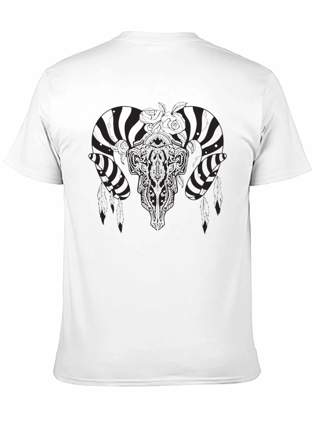Ram Skull Graphic Tee - Dark & Edgy Style