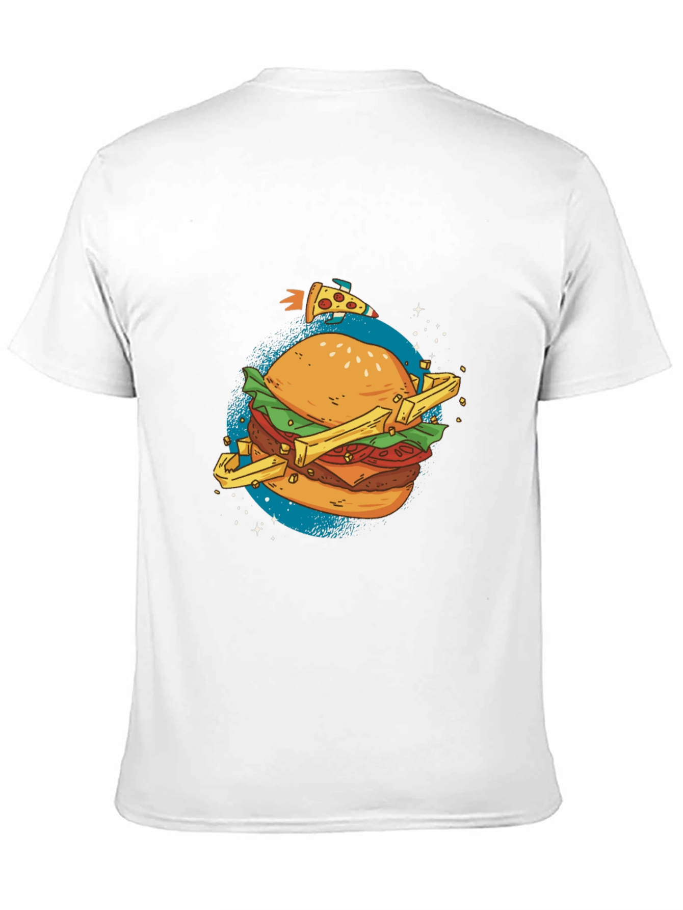 Burger Planet Graphic T-Shirt - Casual Black Tee