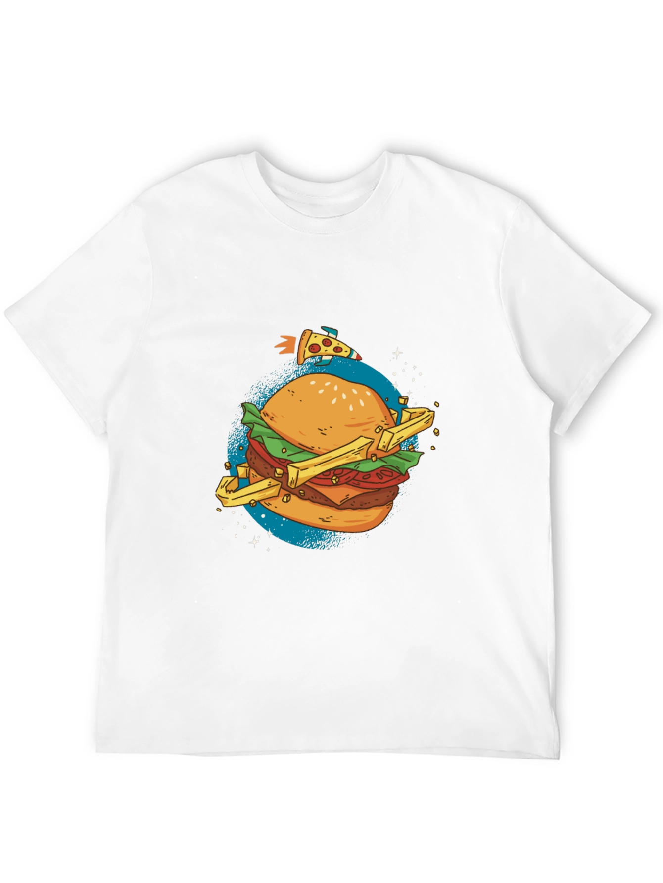 Burger Planet Graphic T-Shirt - Casual Black Tee