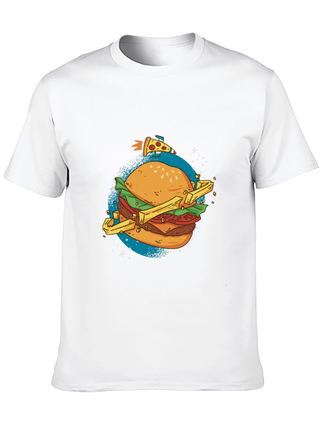 Burger Planet Graphic T-Shirt - Casual Black Tee