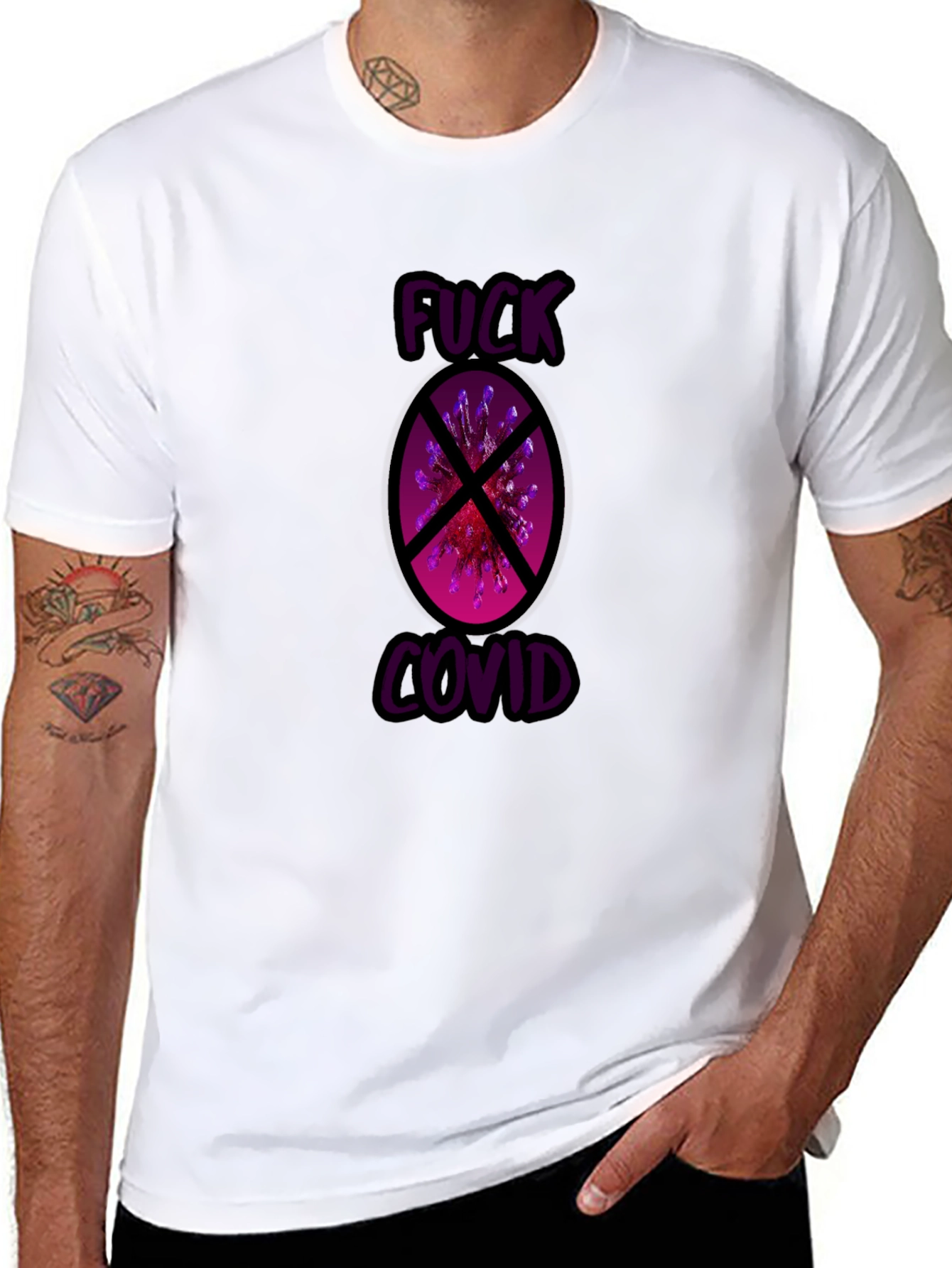 F*ck Covid Black Graphic Tee