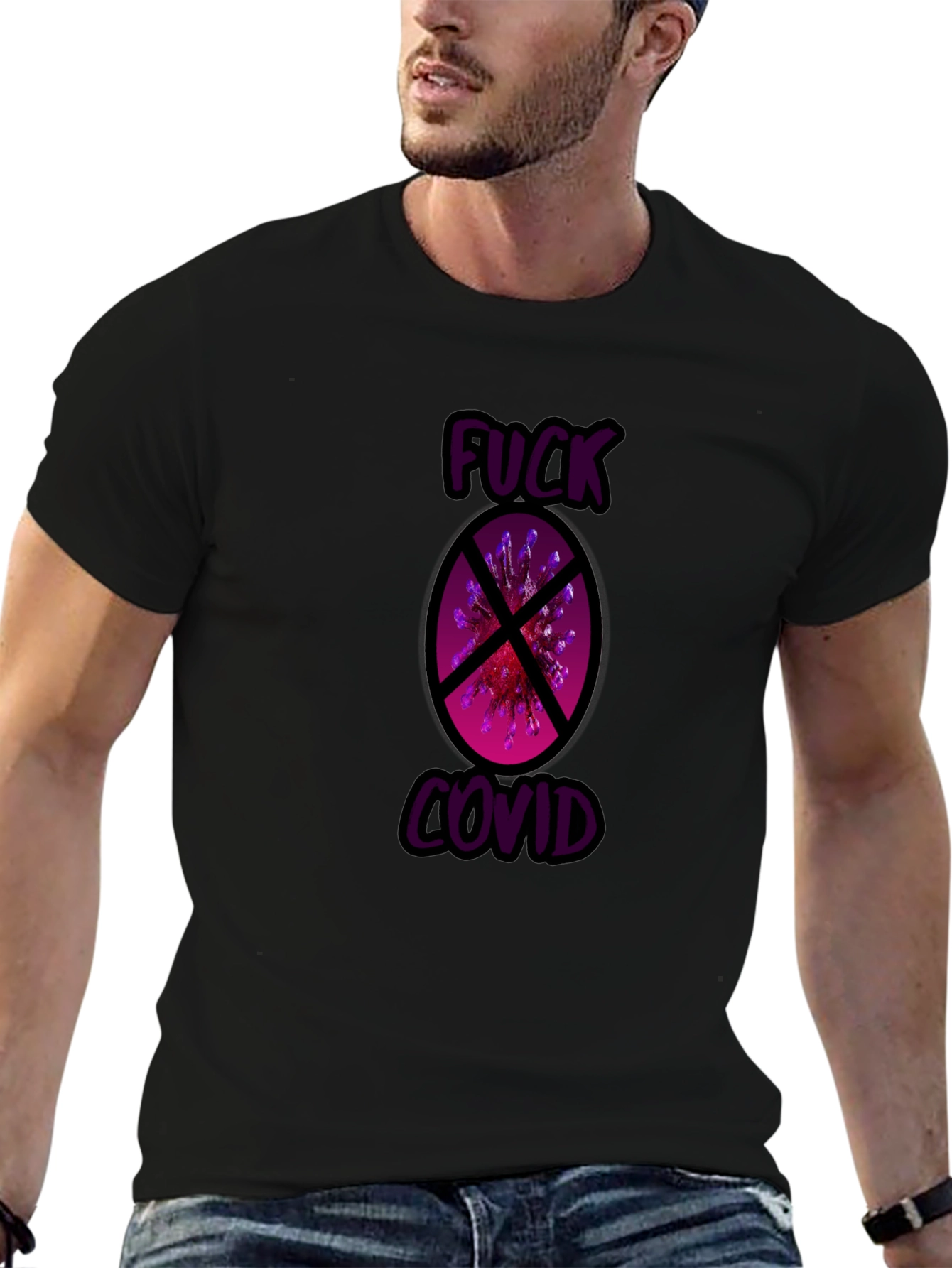 F*ck Covid Black Graphic Tee