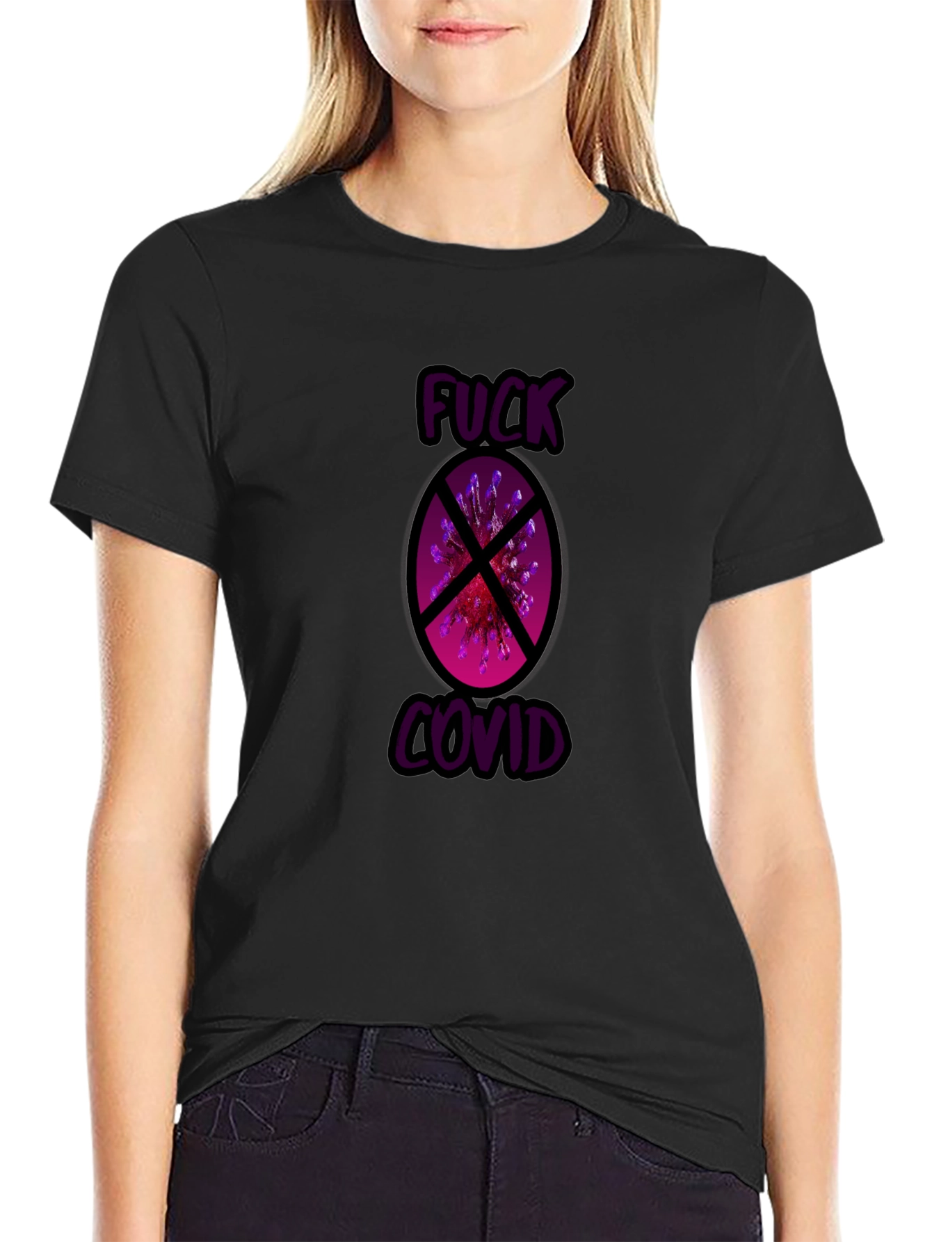 F*ck Covid Black Graphic Tee