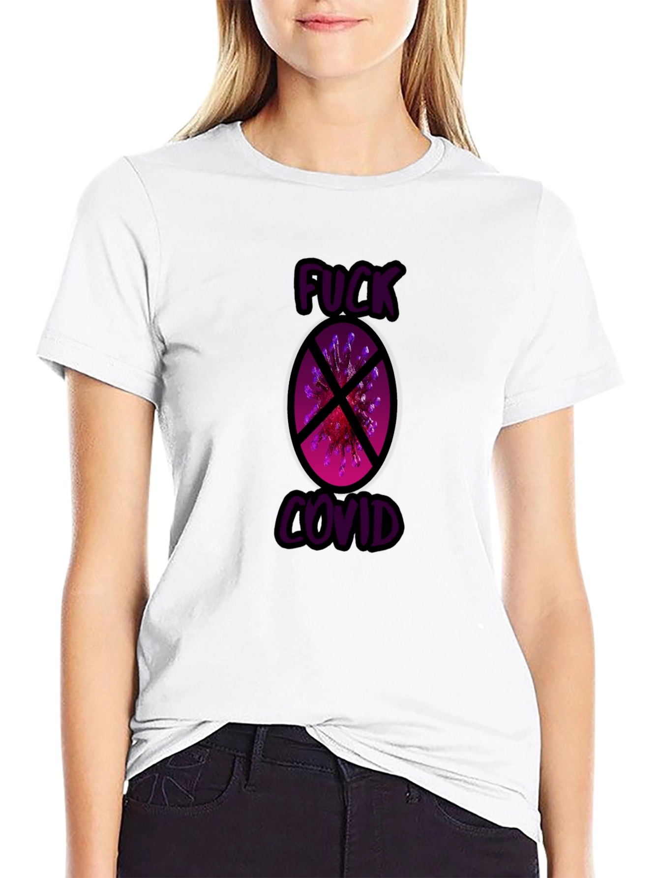 F*ck Covid Black Graphic Tee