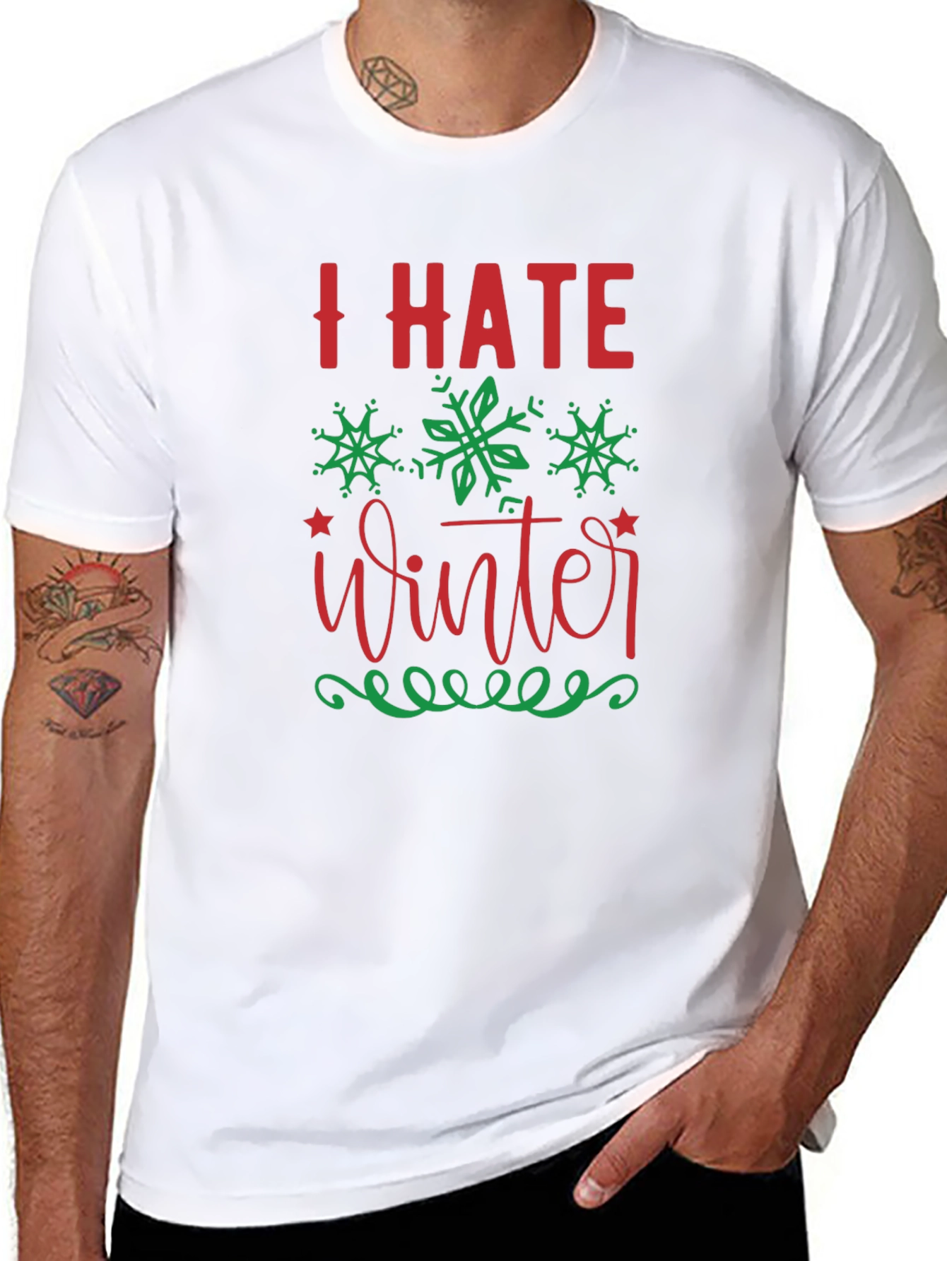 I Hate Winter Graphic Tee - Holiday Season Apparel