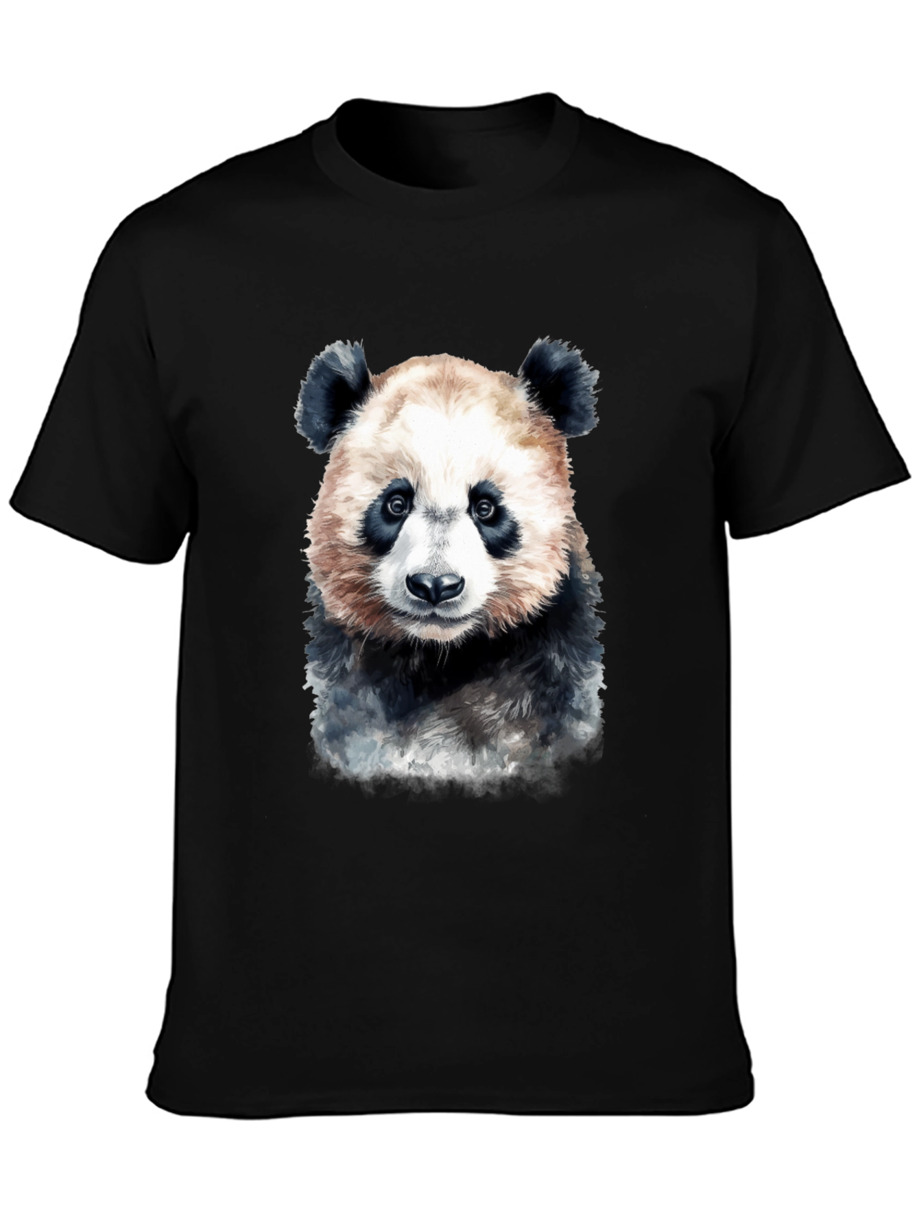 Panda Bear Graphic Tee - Soft Black T-Shirt