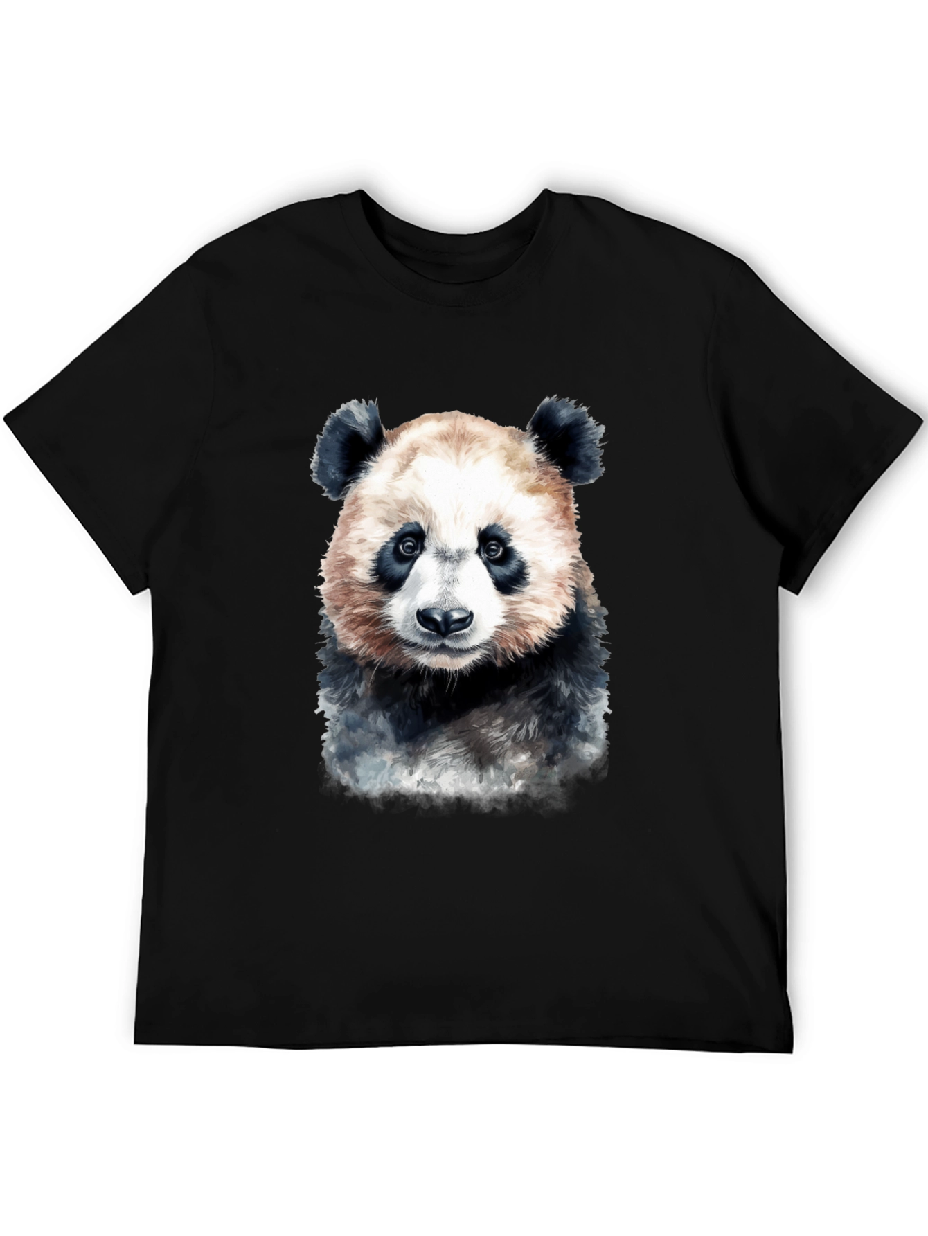 Panda Bear Graphic Tee - Soft Black T-Shirt