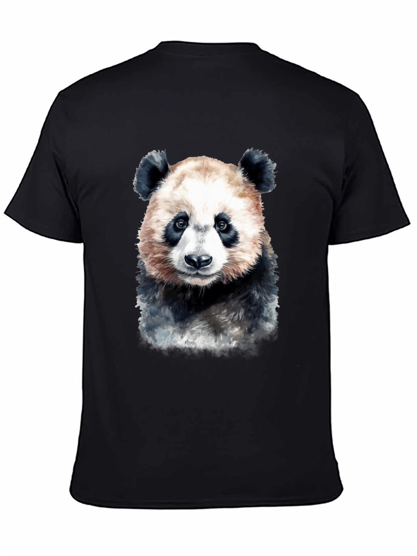 Panda Bear Graphic Tee - Soft Black T-Shirt