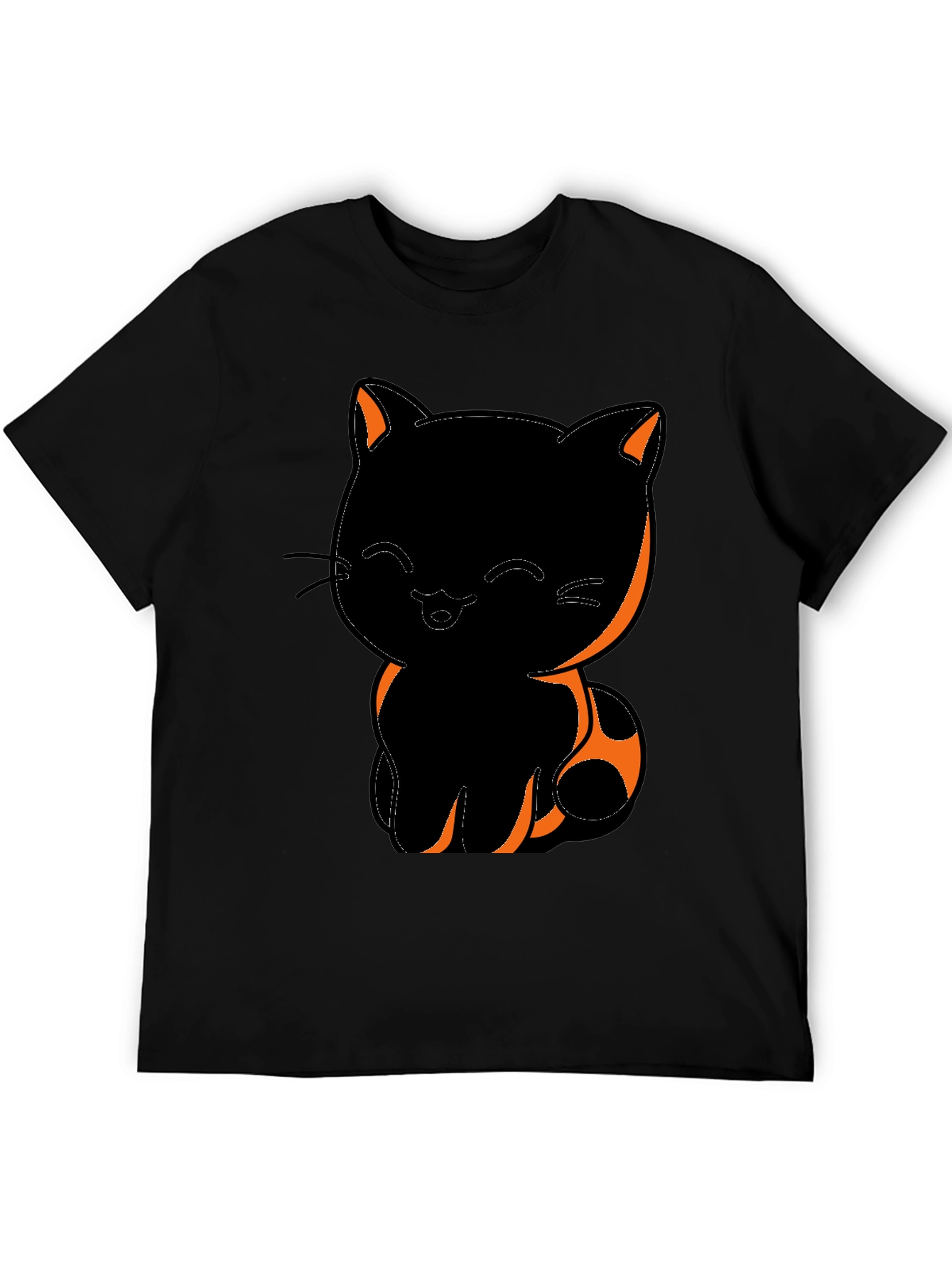 Cute Black Cat Graphic T-Shirt