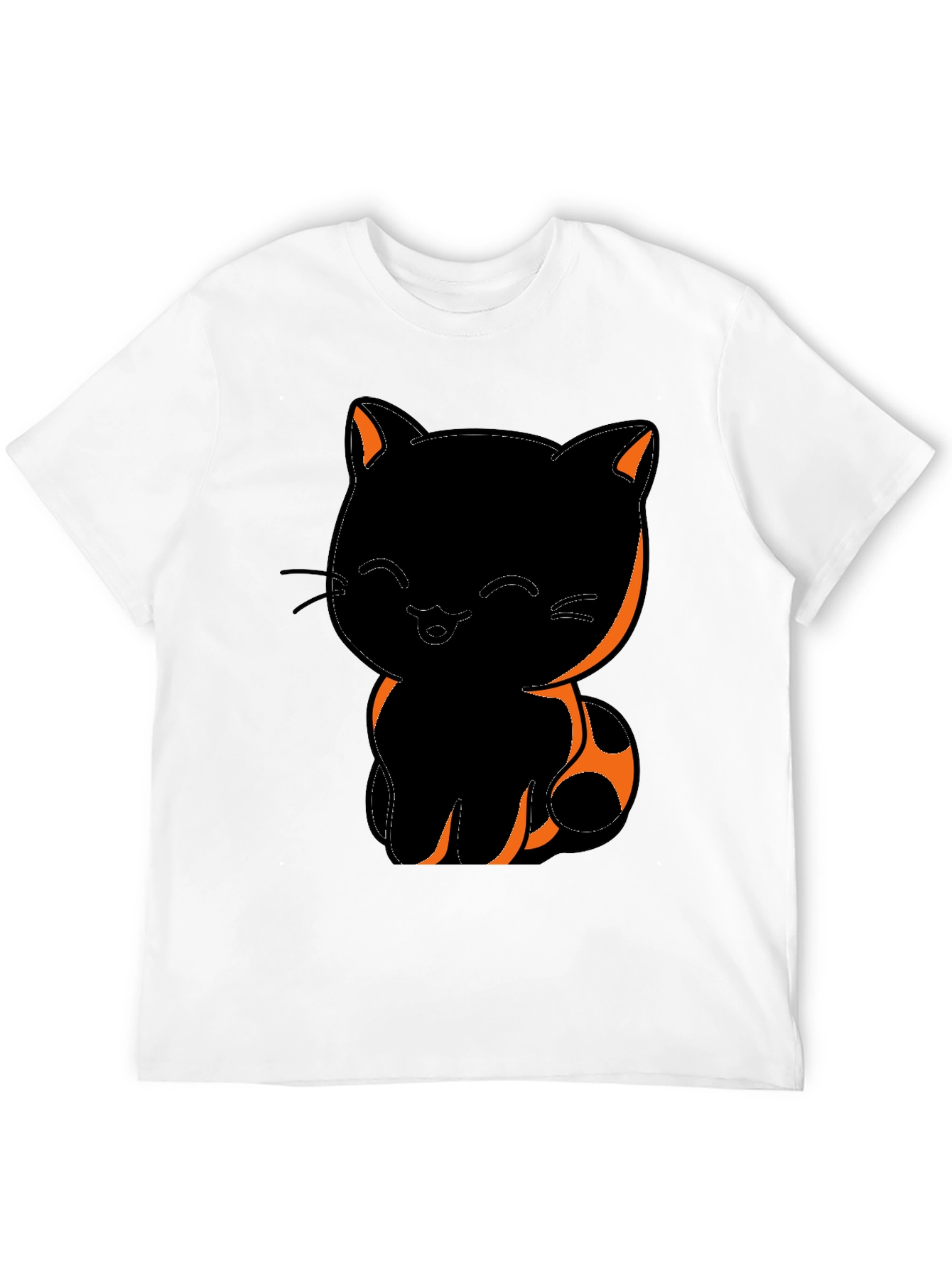 Cute Black Cat Graphic T-Shirt