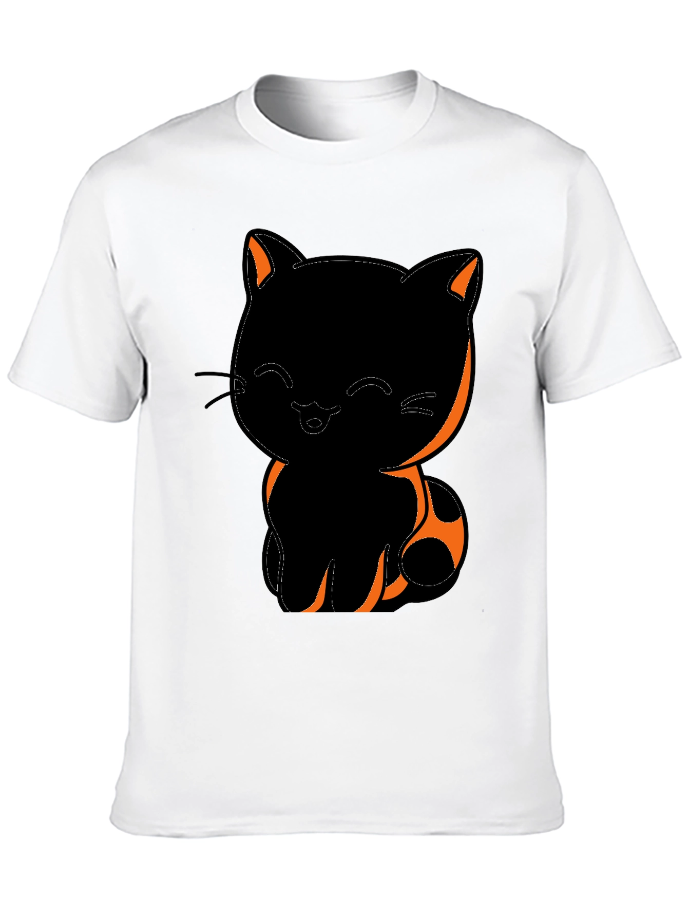Cute Black Cat Graphic T-Shirt