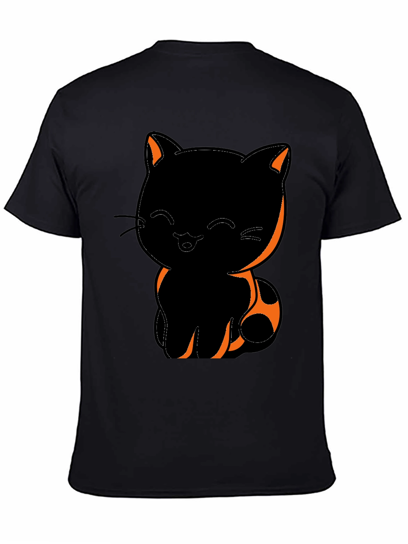 Cute Black Cat Graphic T-Shirt