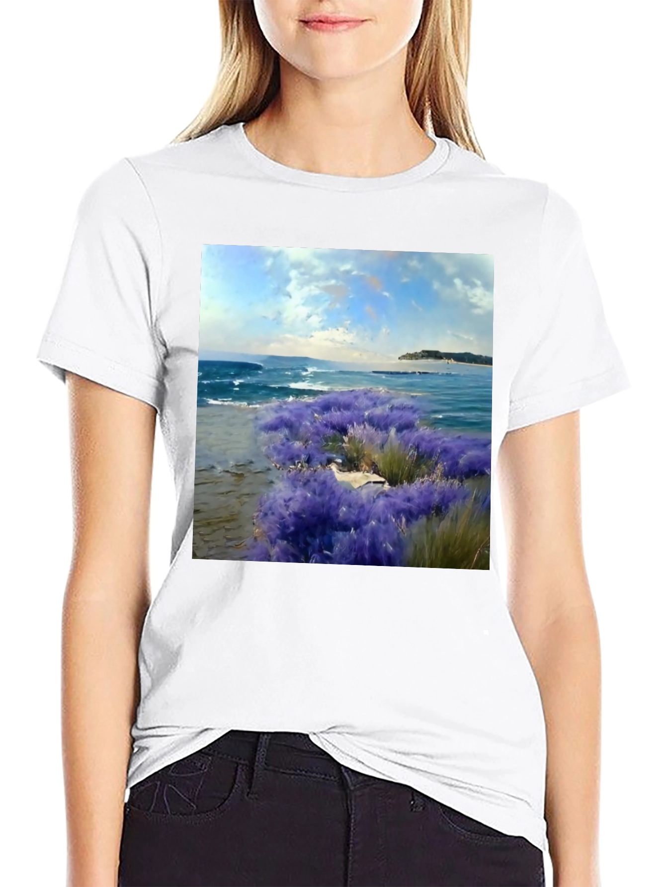 Ocean View Graphic Tee - Coastal Landscape T-Shirt