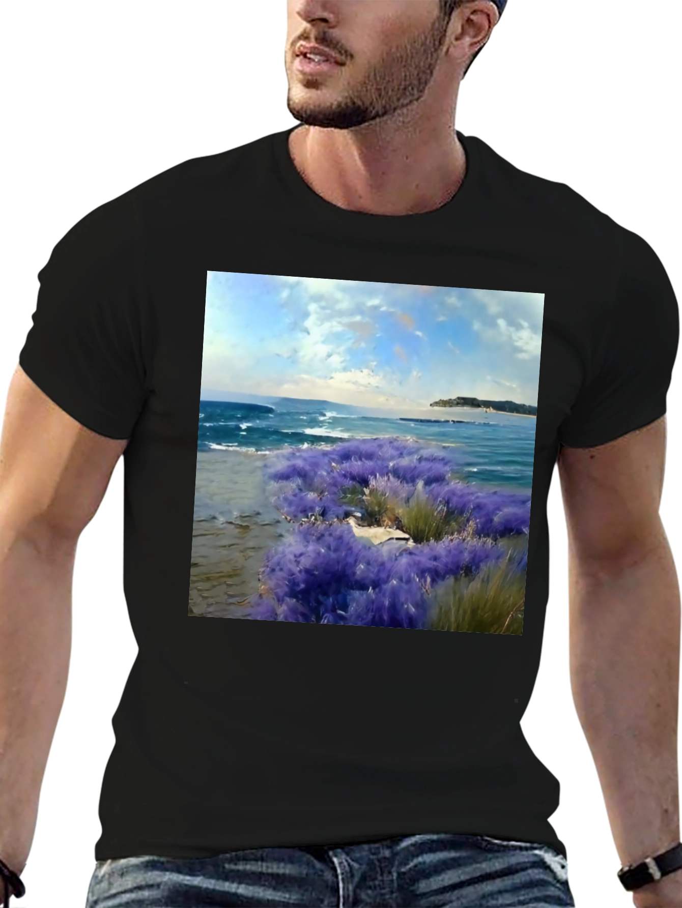 Ocean View Graphic Tee - Coastal Landscape T-Shirt