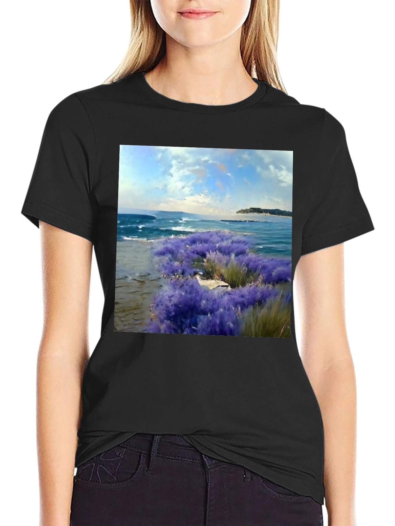 Ocean View Graphic Tee - Coastal Landscape T-Shirt