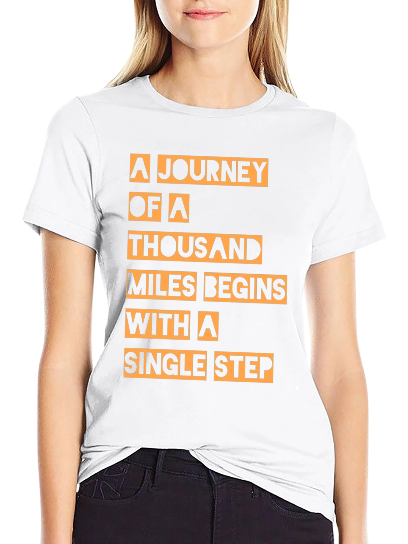 Motivational T-Shirt: A Journey of a Thousand Miles