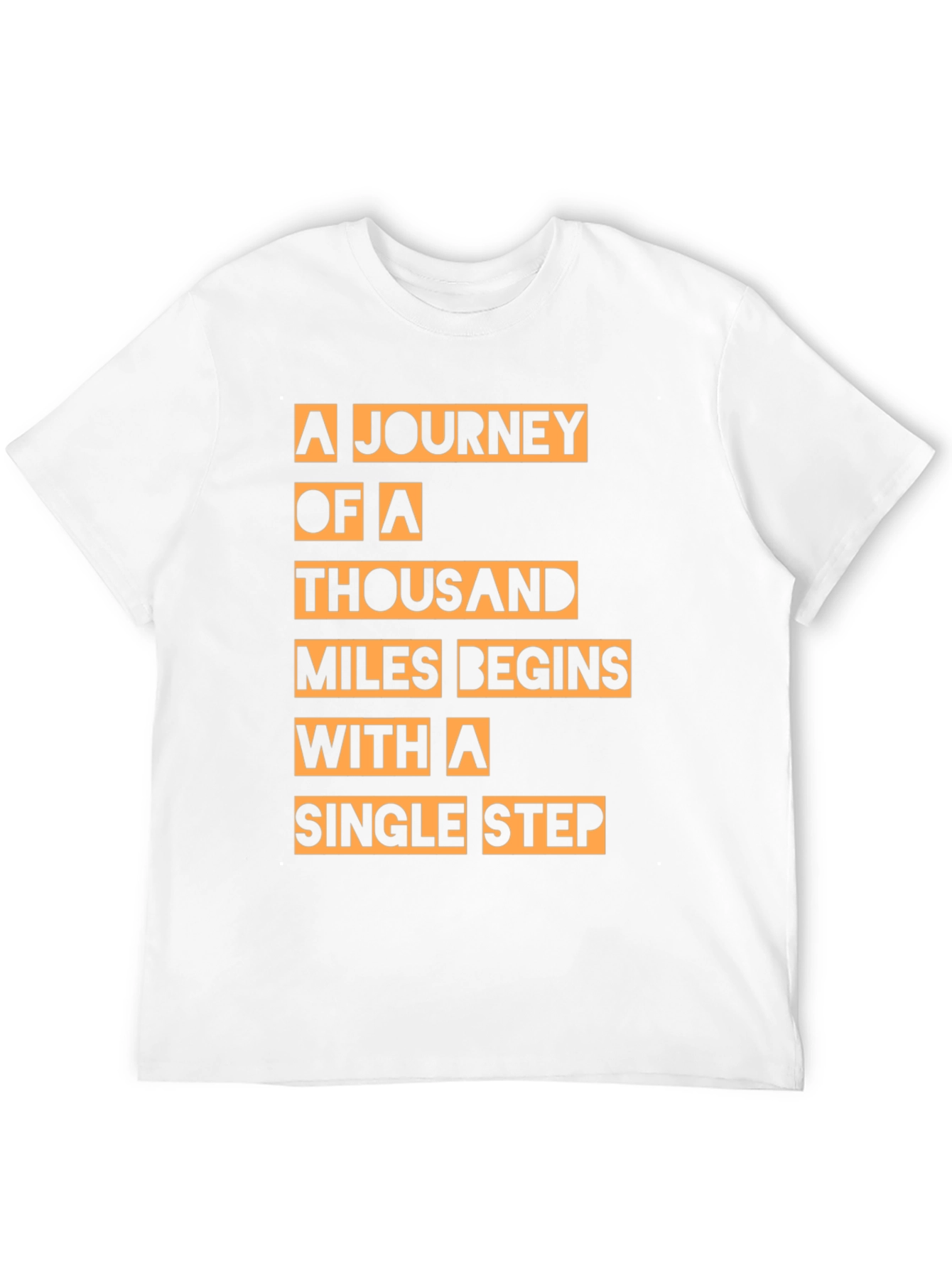 Motivational T-Shirt: A Journey of a Thousand Miles