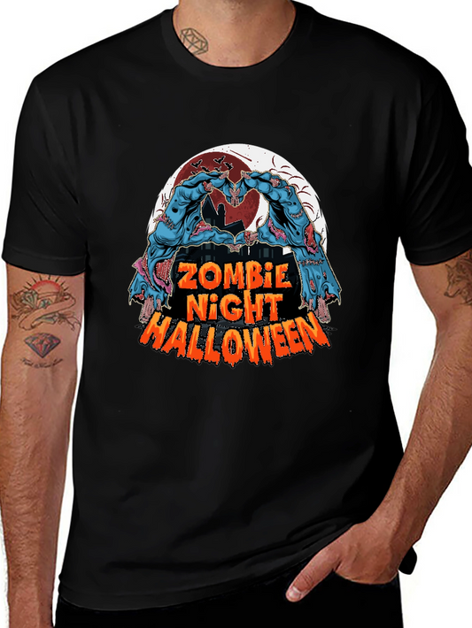 Zombie Night Halloween Graphic Tee