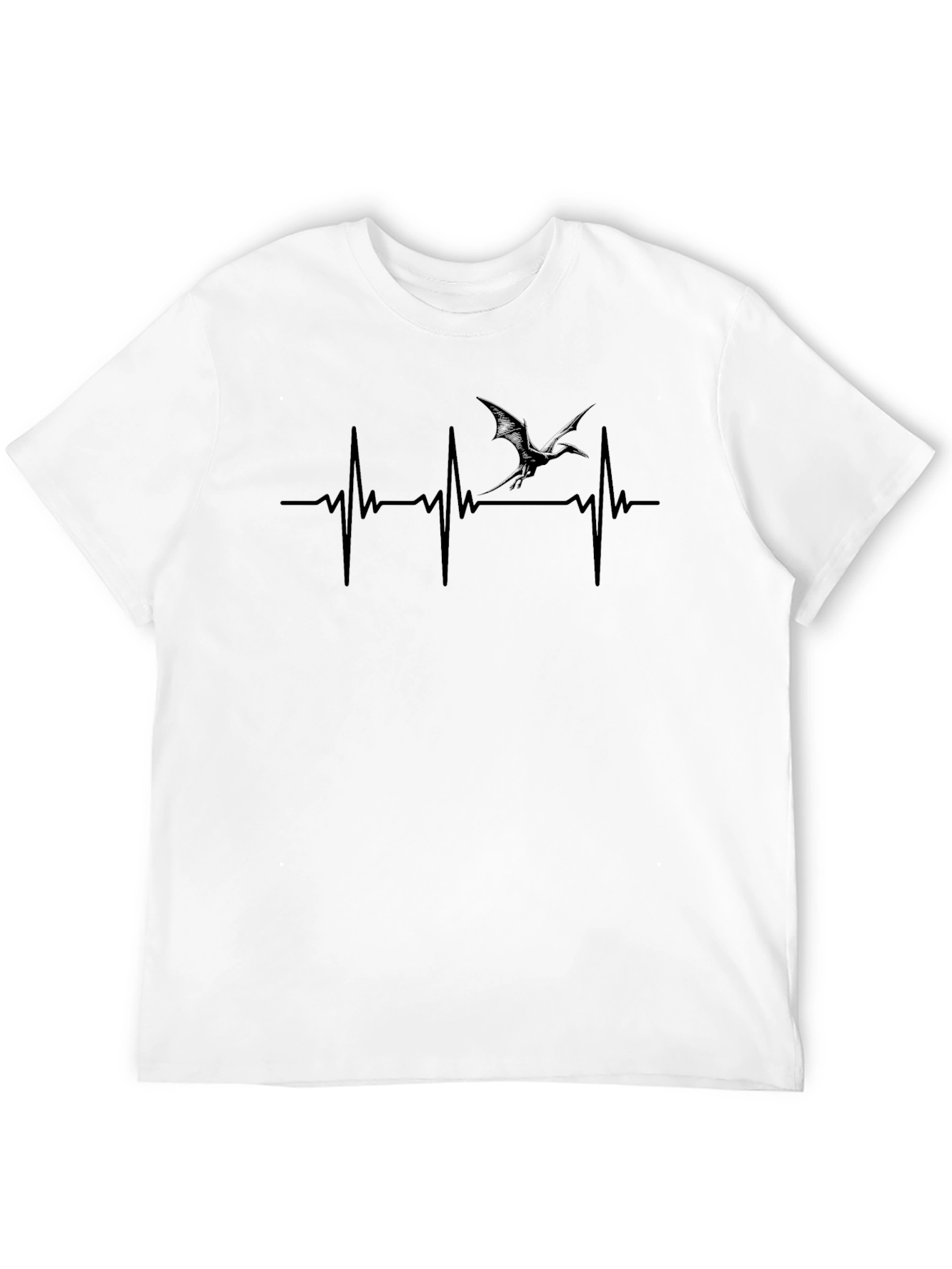 Dragon Heartbeat Graphic T-Shirt - Black