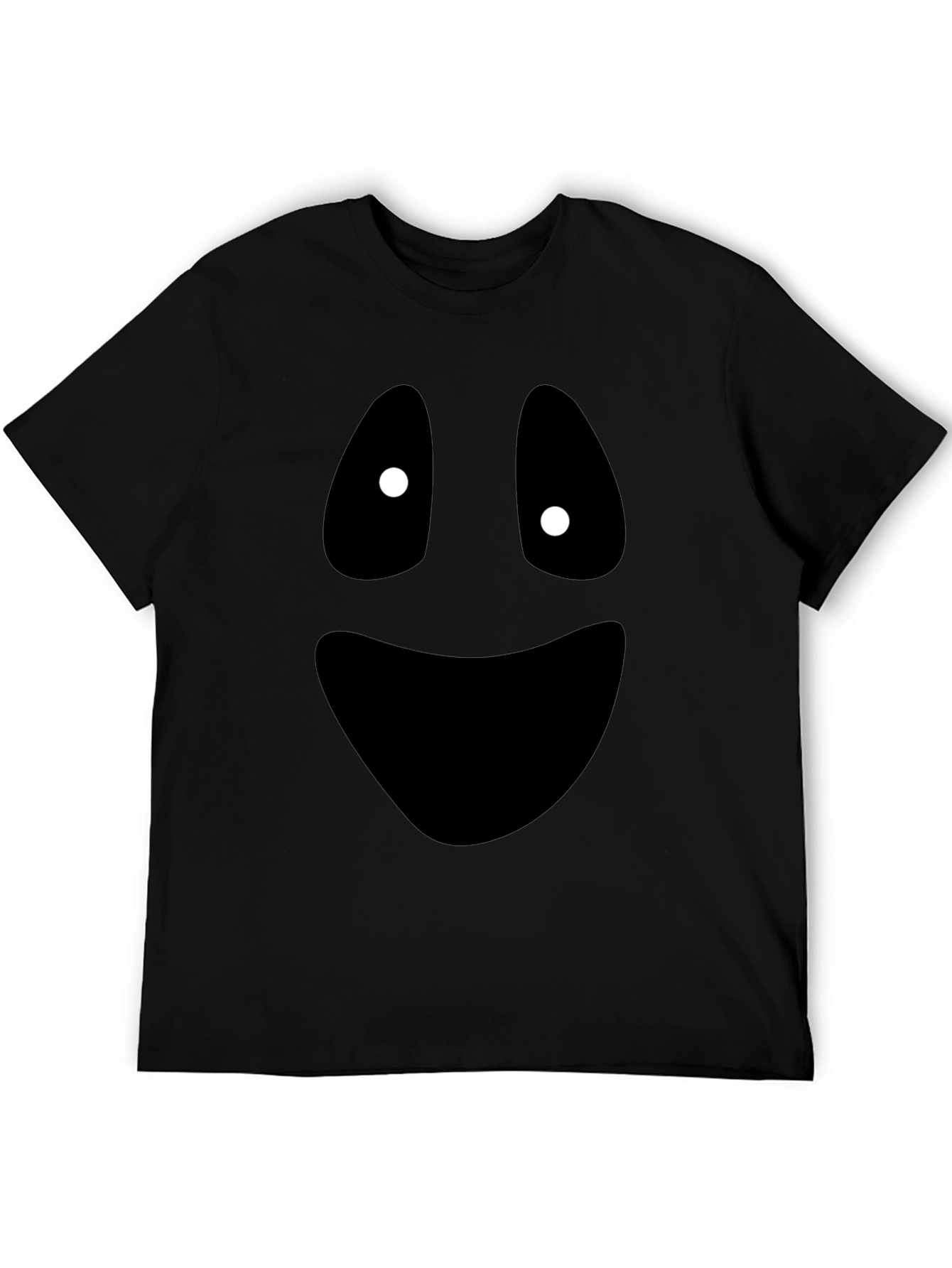 Spooky Ghost Face Graphic Tee - Halloween Fun