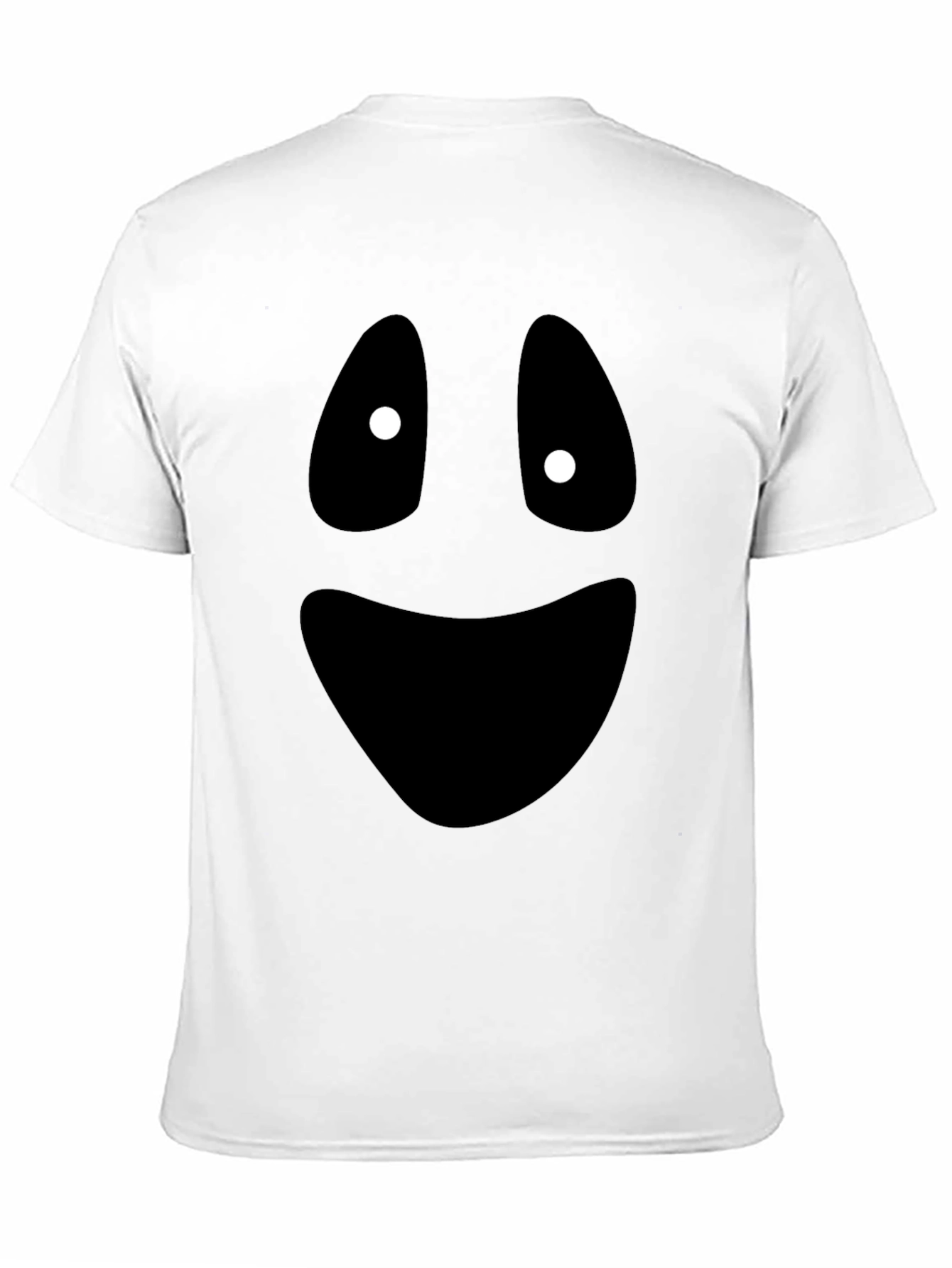 Spooky Ghost Face Graphic Tee - Halloween Fun
