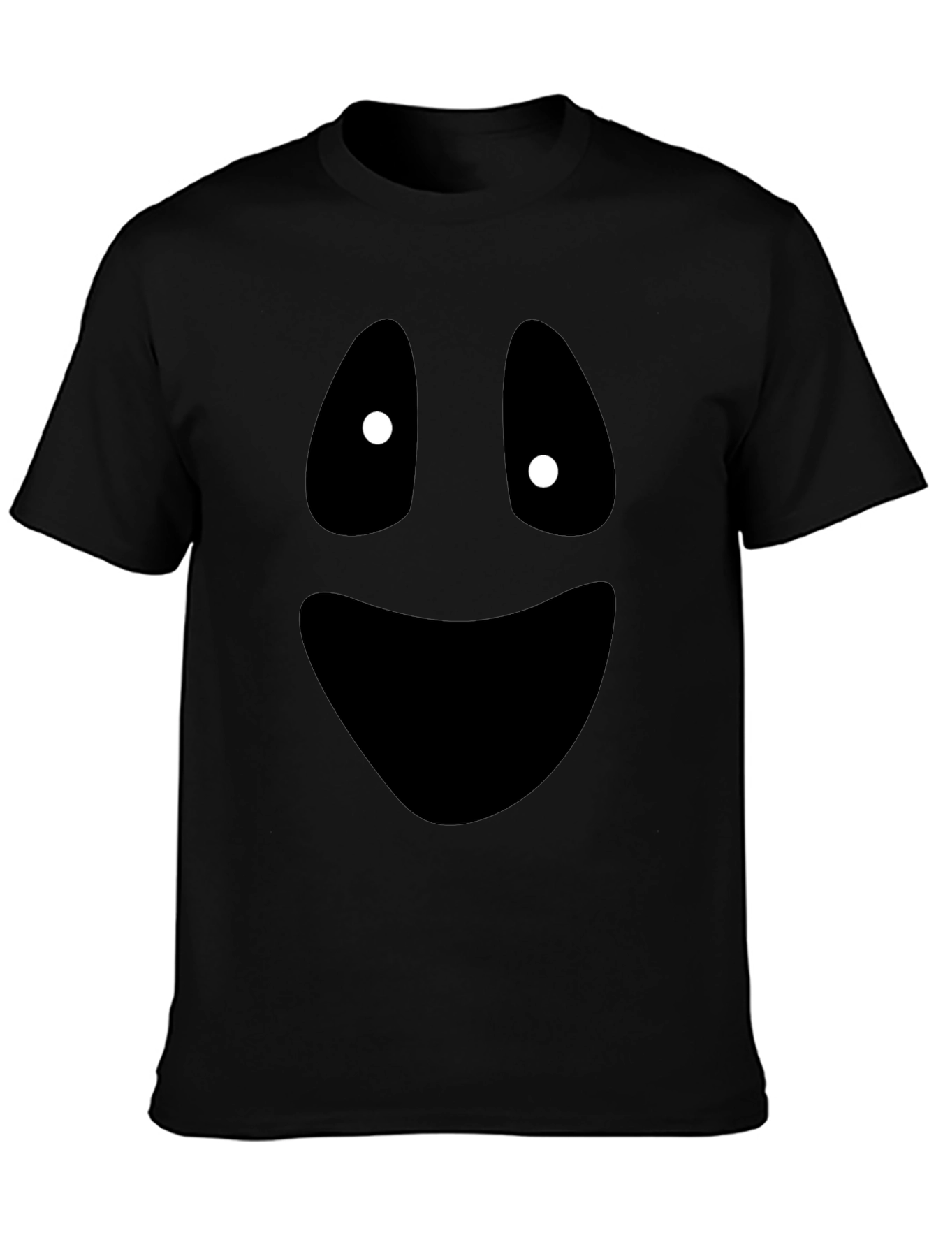 Spooky Ghost Face Graphic Tee - Halloween Fun