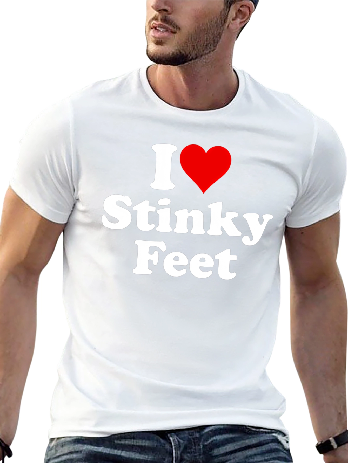 I Heart Stinky Feet Graphic T-Shirt
