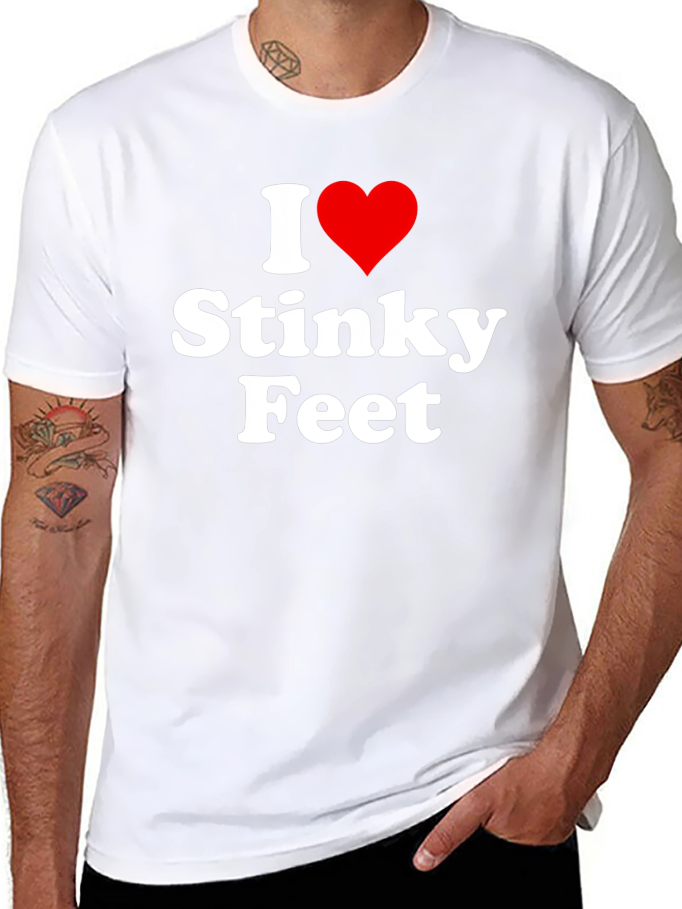 I Heart Stinky Feet Graphic T-Shirt