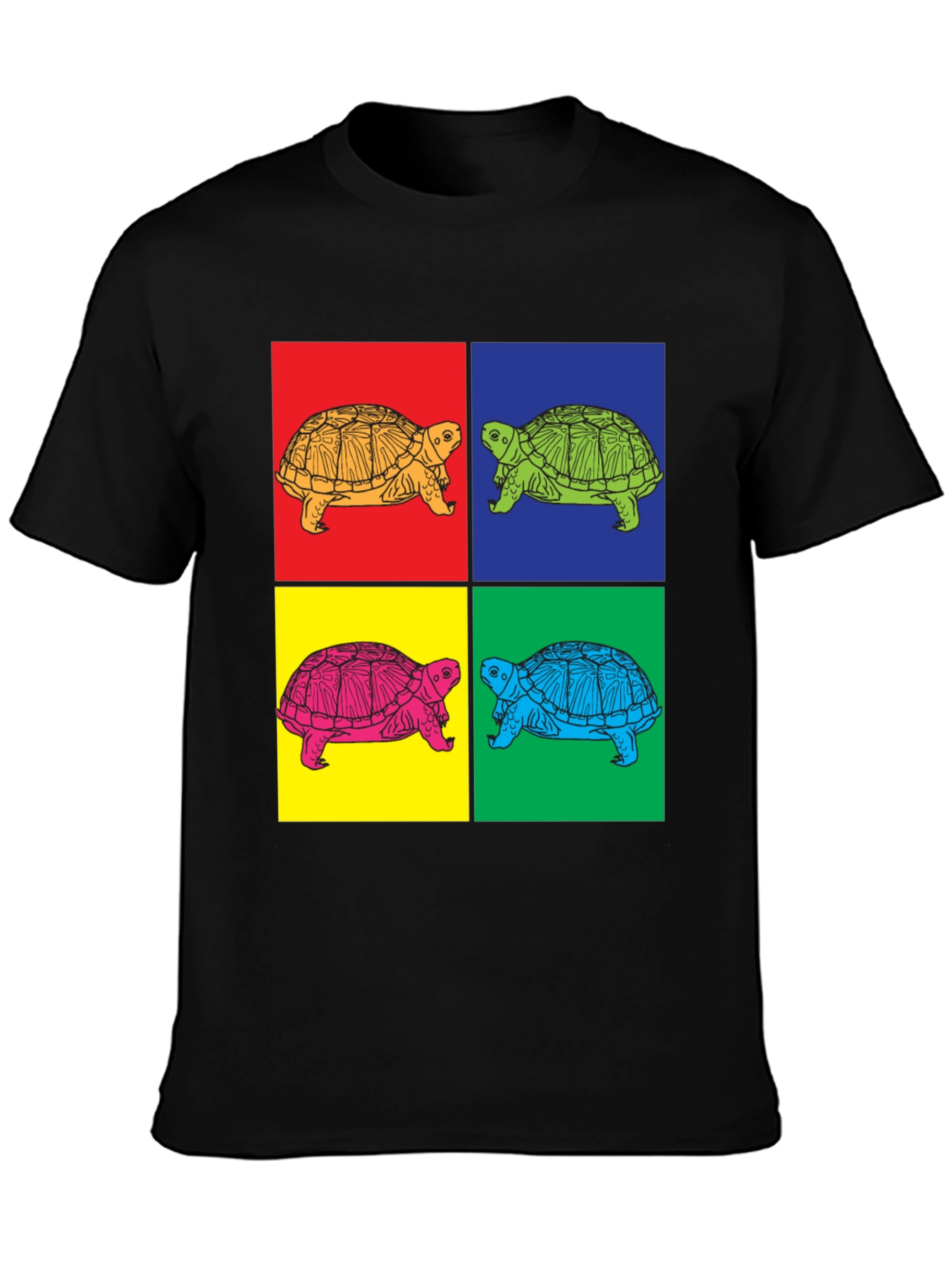 Retro Turtle Pop Art Graphic T-Shirt