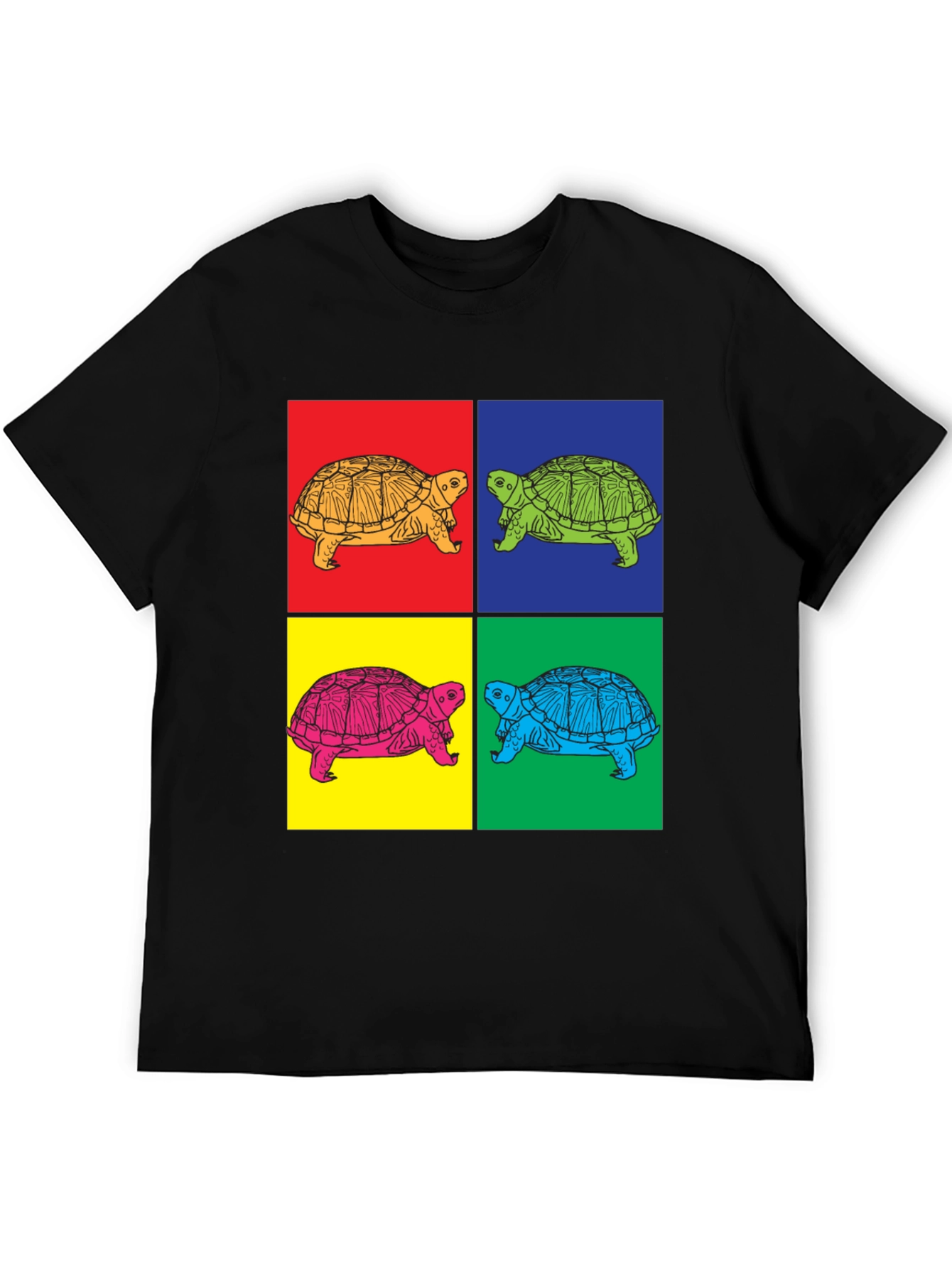 Retro Turtle Pop Art Graphic T-Shirt