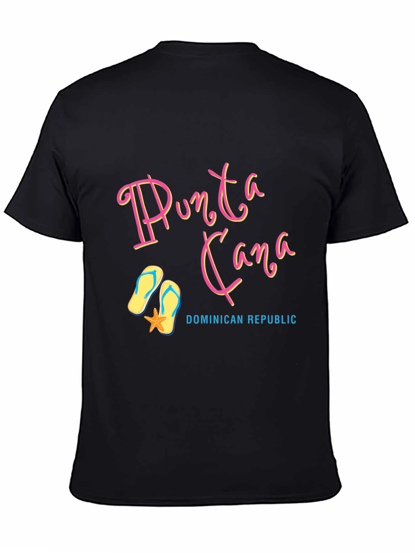 Punta Cana Souvenir T-Shirt - Black Cotton Tee