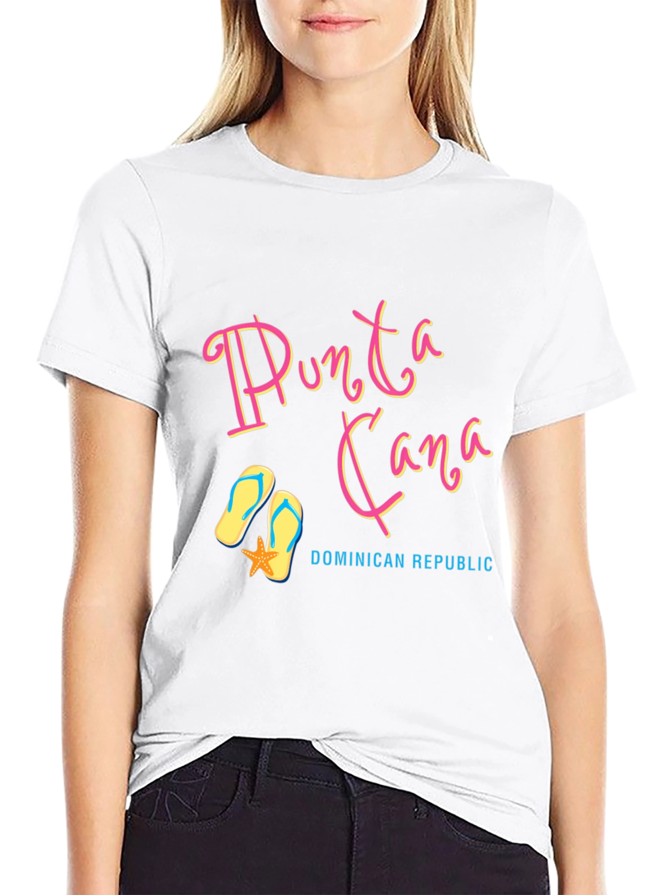Punta Cana Souvenir T-Shirt - Black Cotton Tee