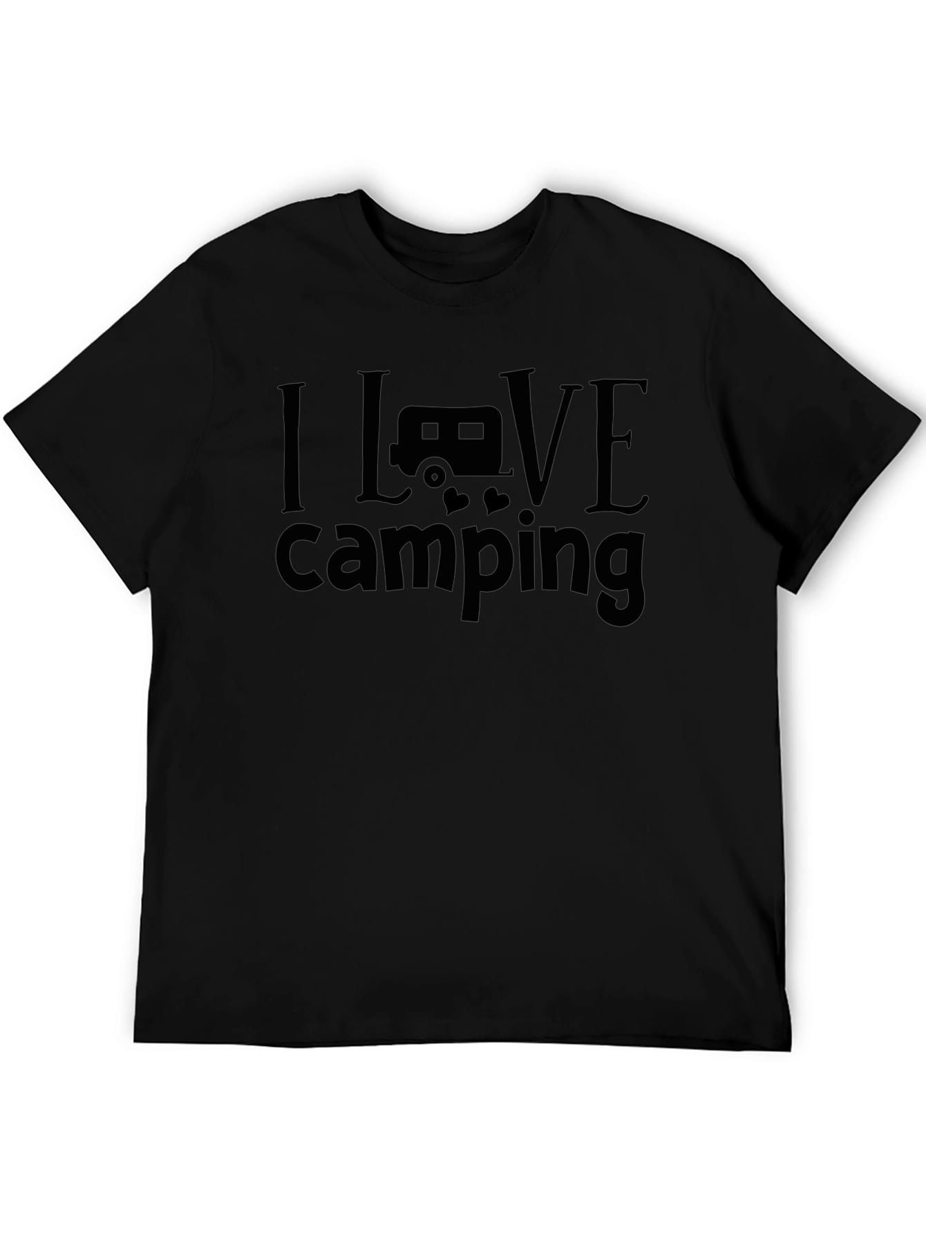 I Love Camping Graphic Tee - Black