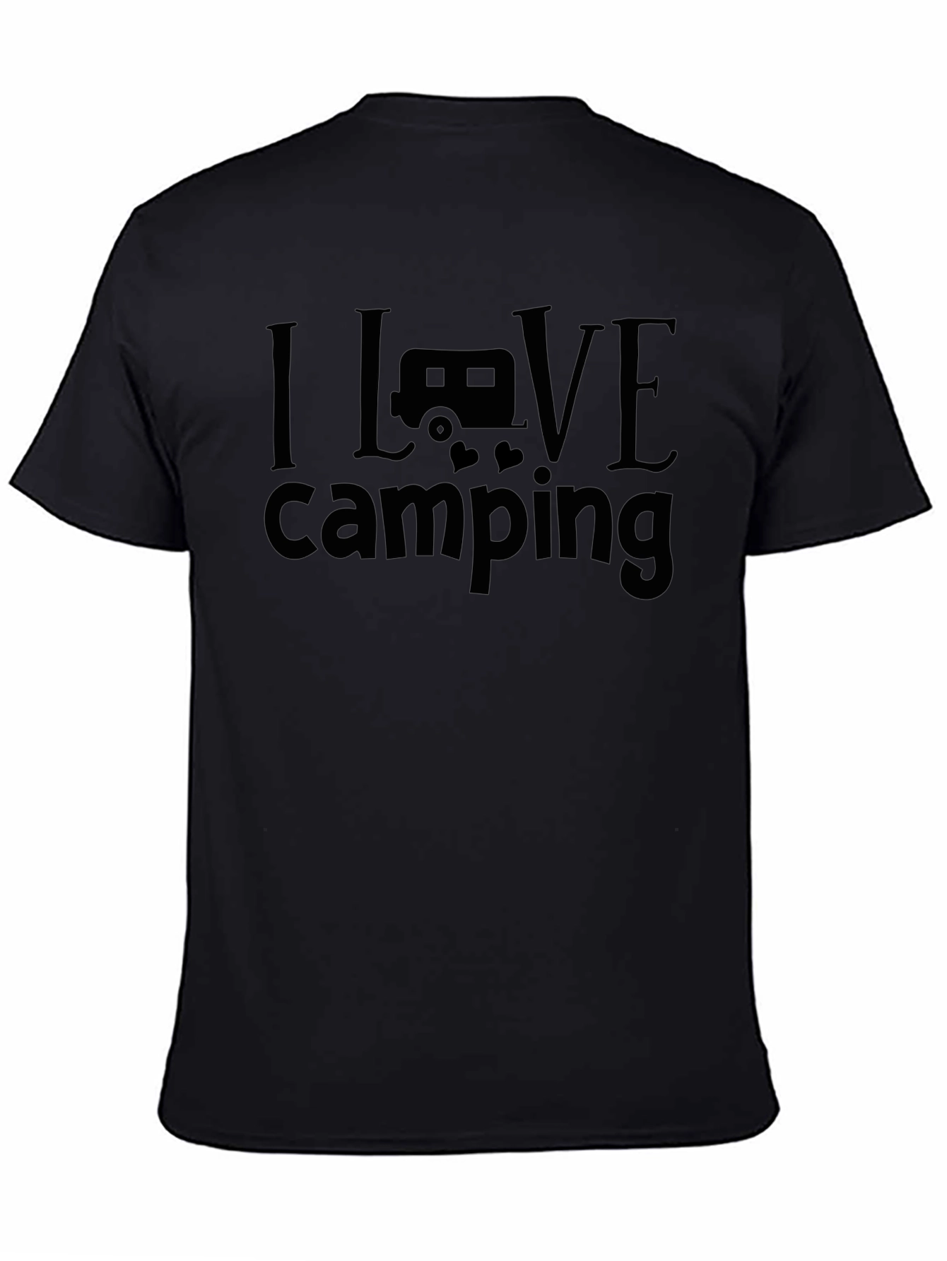 I Love Camping Graphic Tee - Black