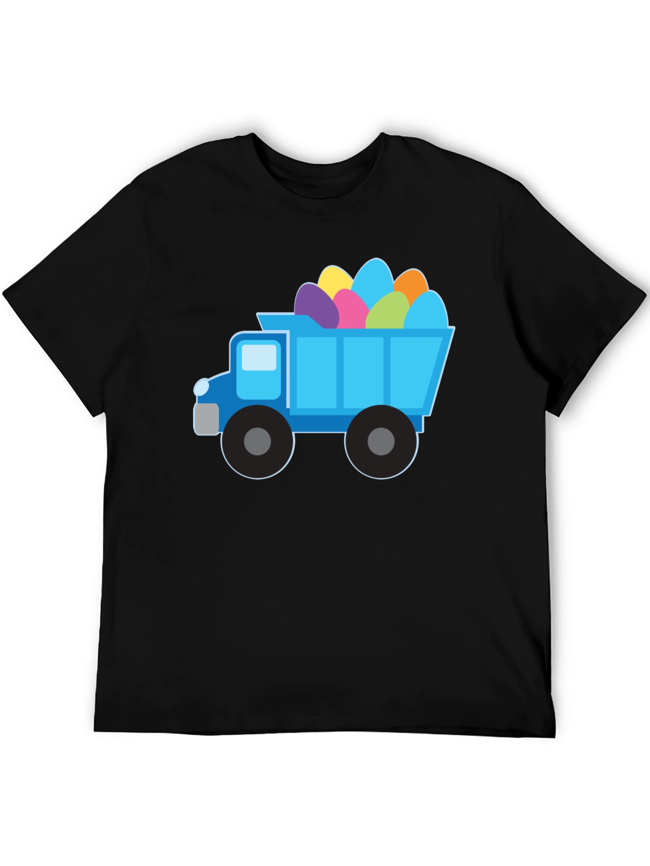 Easter Truck Eggs Tee - Black