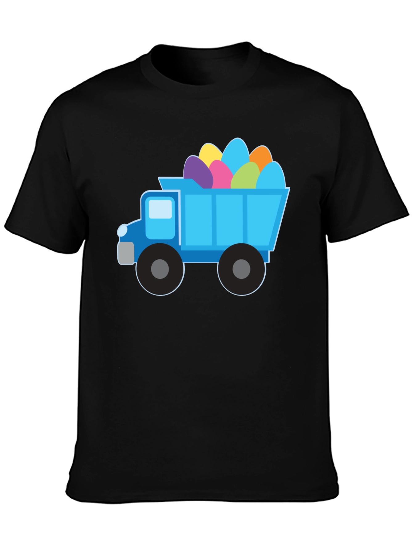 Easter Truck Eggs Tee - Black