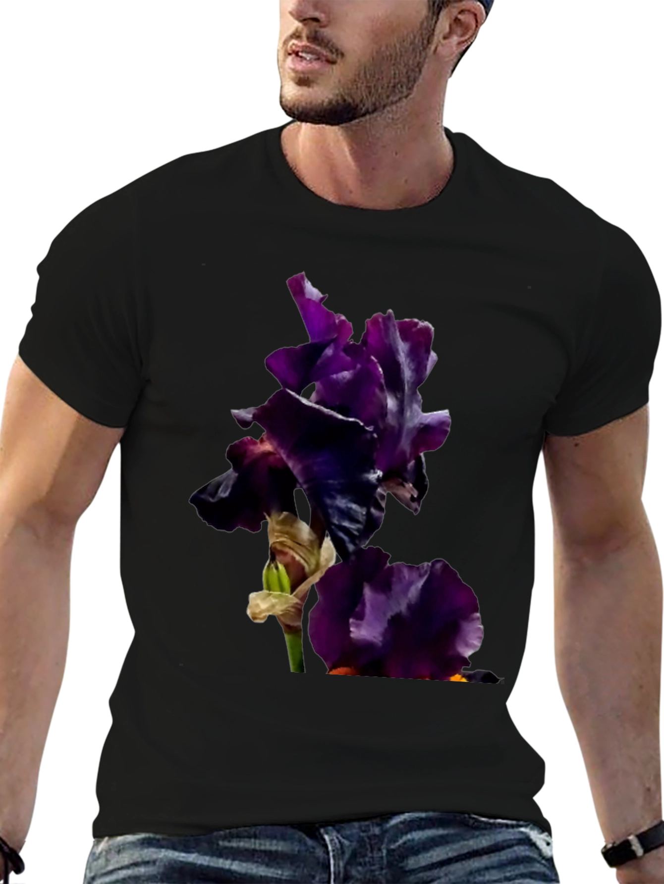 Floral Iris T-Shirt - Dark & Moody