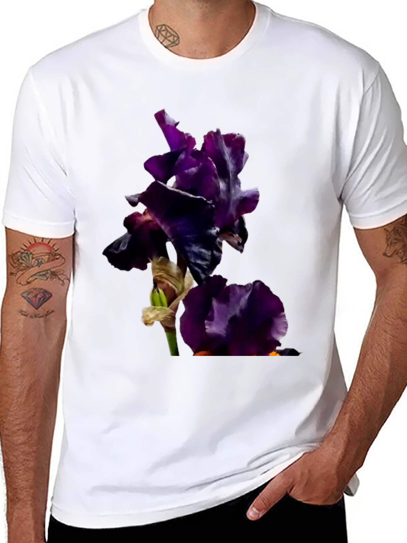 Floral Iris T-Shirt - Dark & Moody