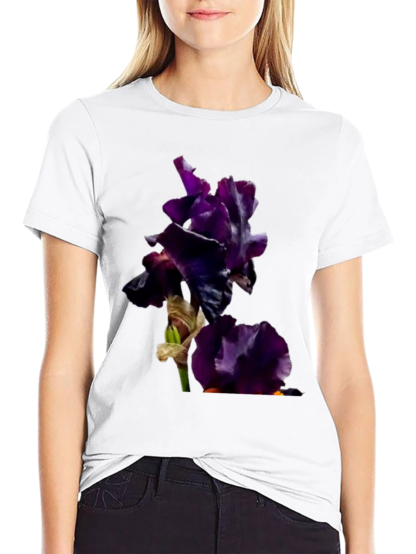 Floral Iris T-Shirt - Dark & Moody
