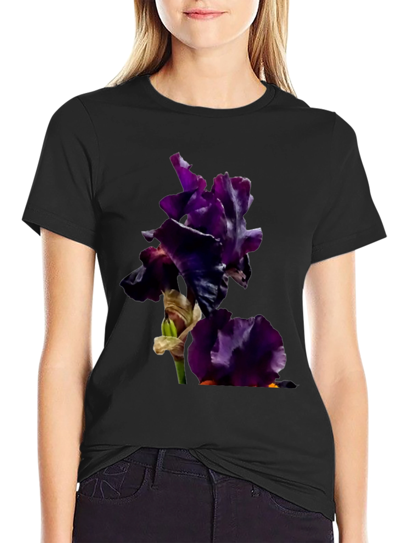 Floral Iris T-Shirt - Dark & Moody
