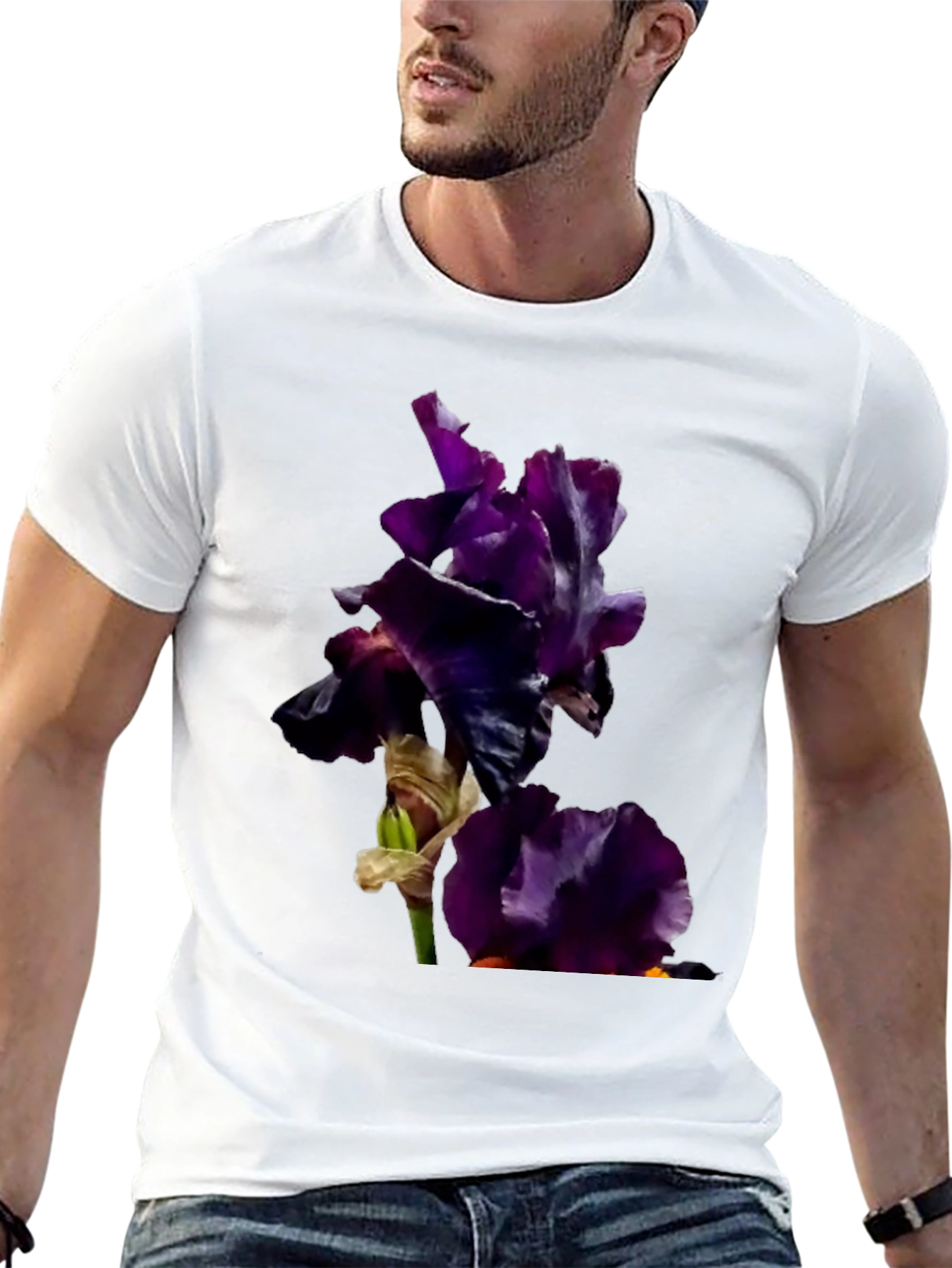 Floral Iris T-Shirt - Dark & Moody