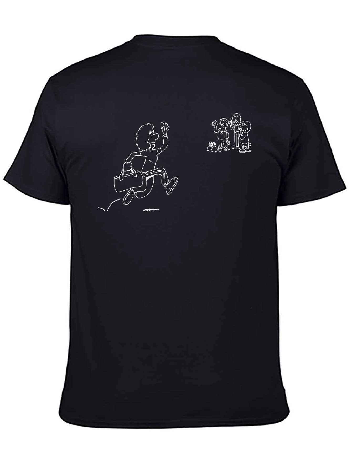 Cartoon Graphic Black T-Shirt