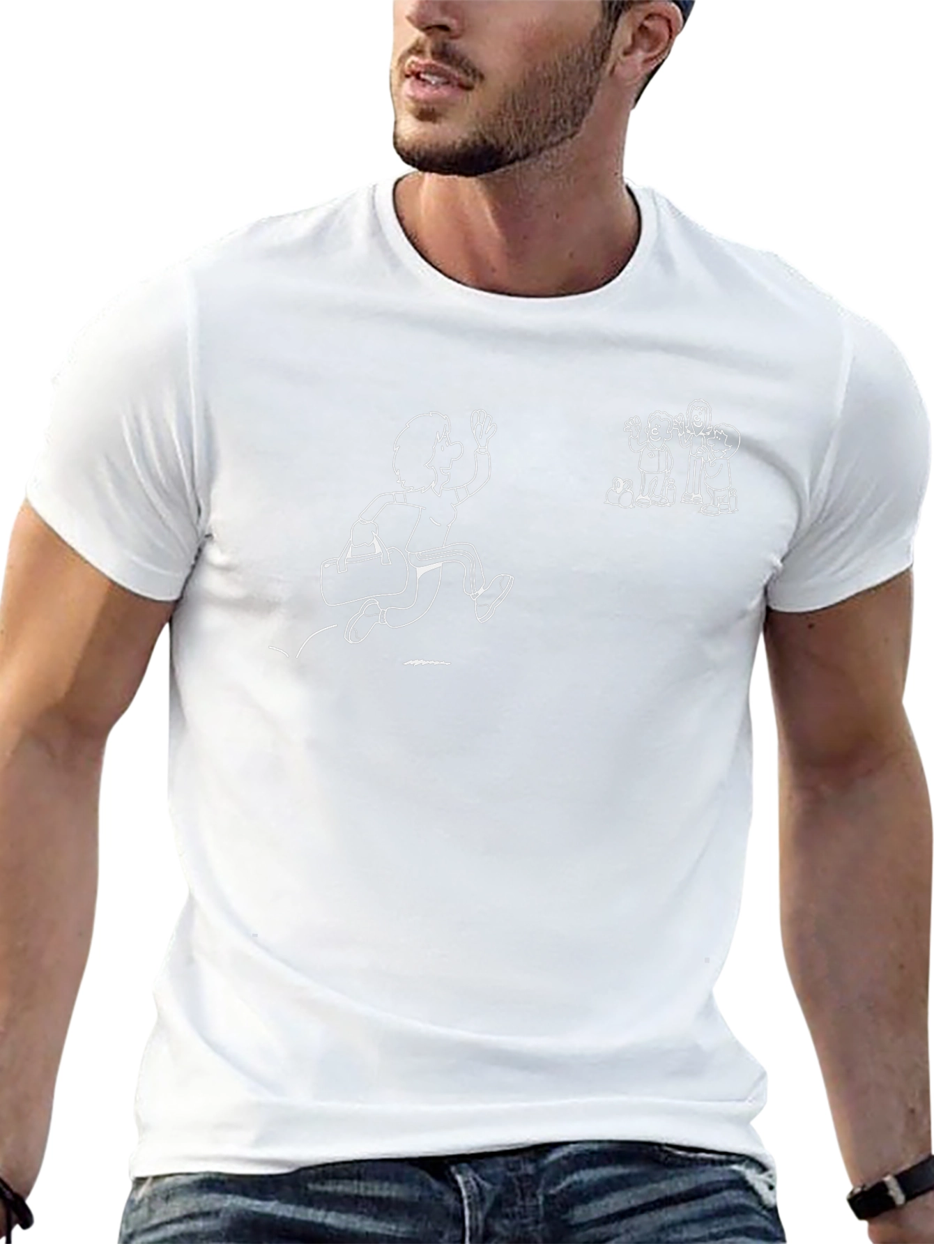 Cartoon Graphic Black T-Shirt
