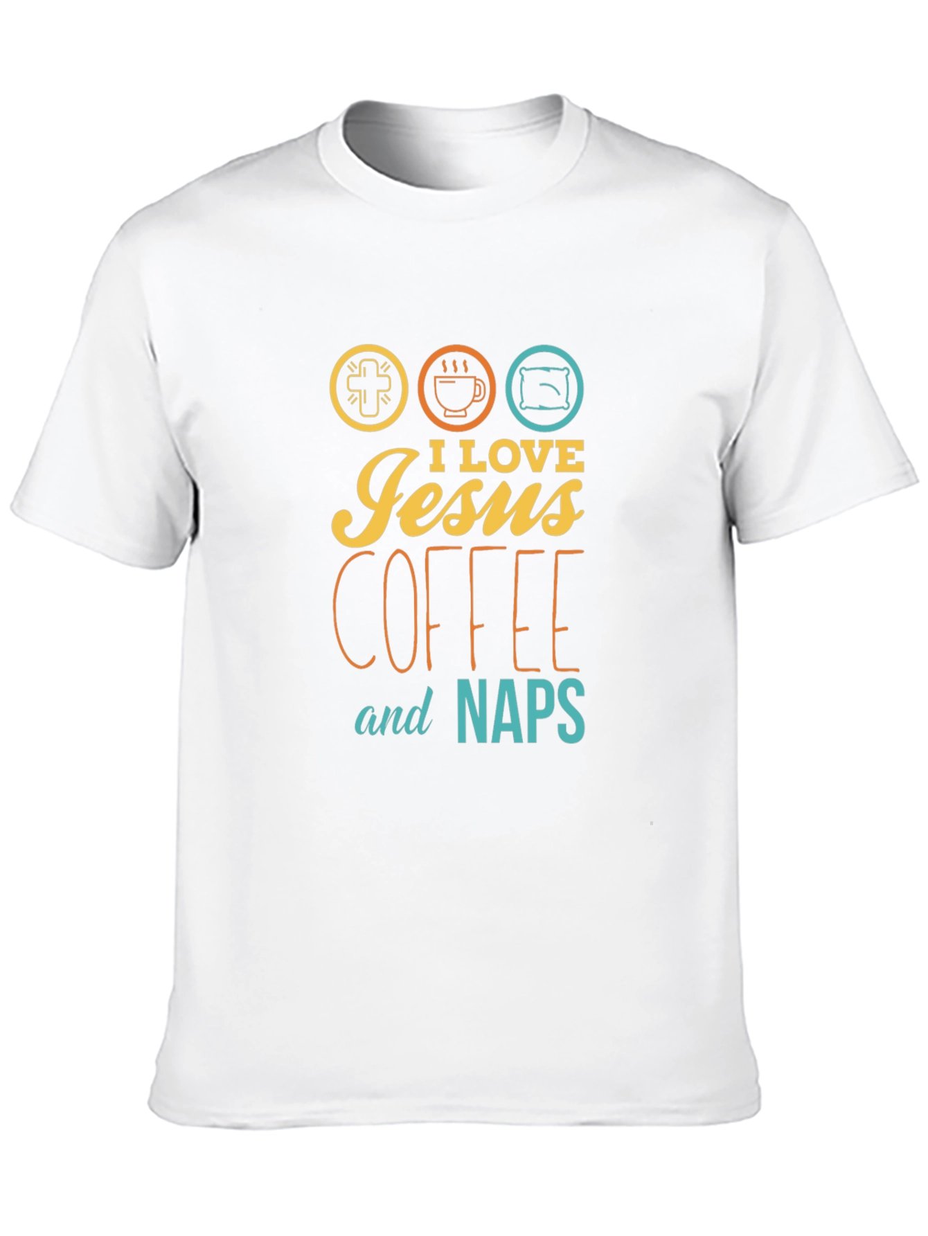 I Love Jesus Coffee and Naps Black T-Shirt