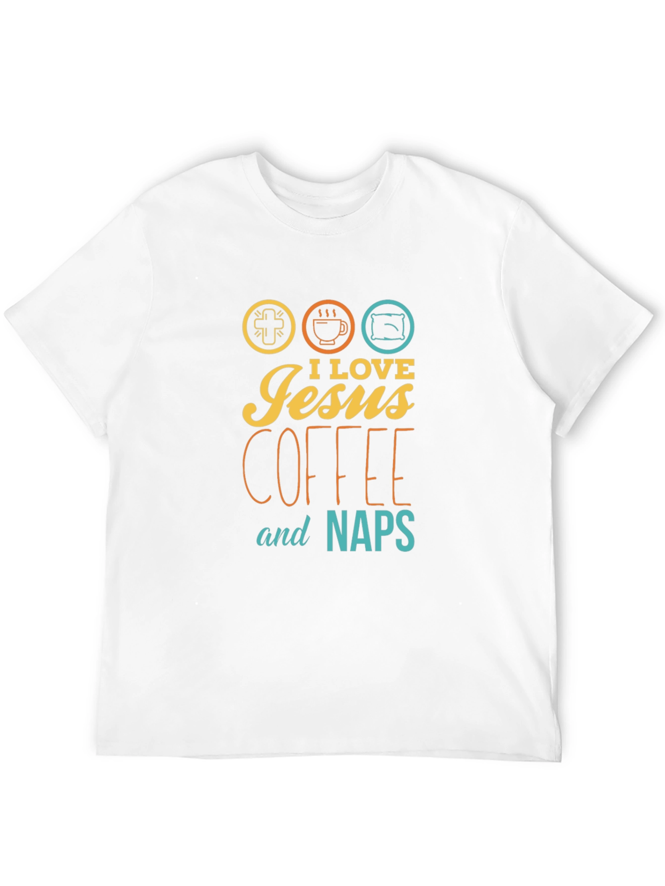 I Love Jesus Coffee and Naps Black T-Shirt