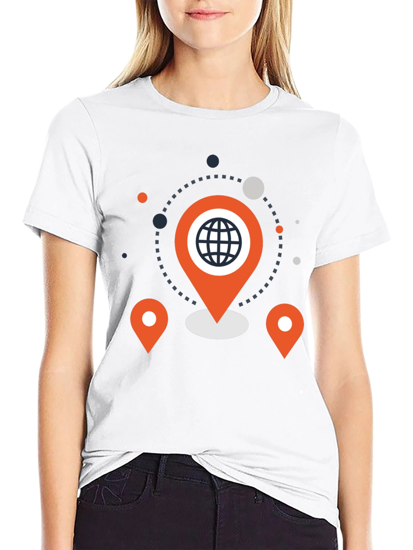 Geometric World Pin Graphic Tee