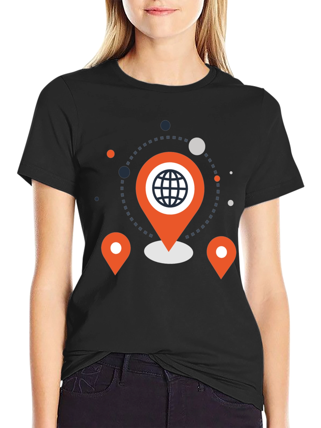 Geometric World Pin Graphic Tee