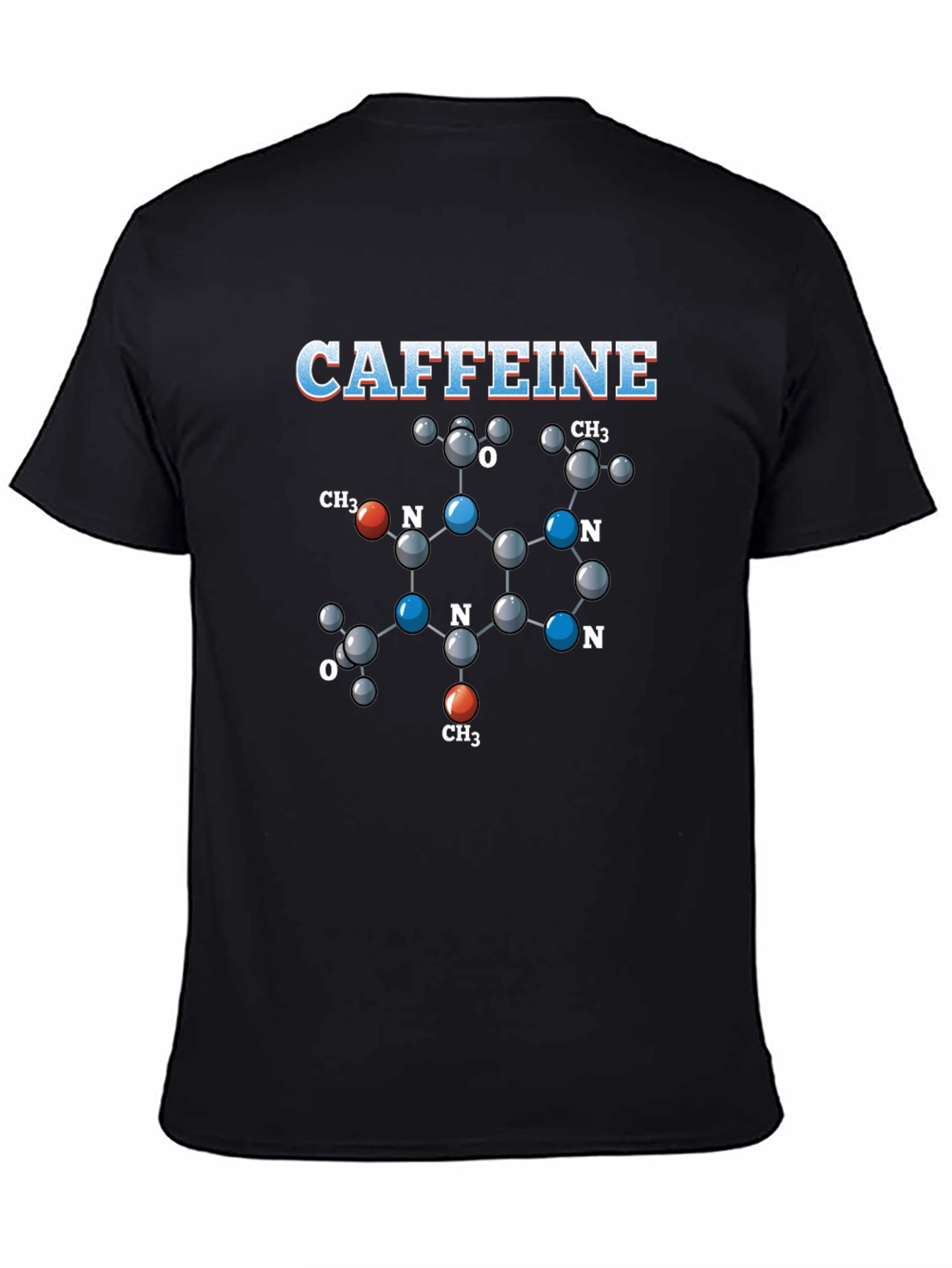 Caffeine Molecule T-Shirt - Science Tee